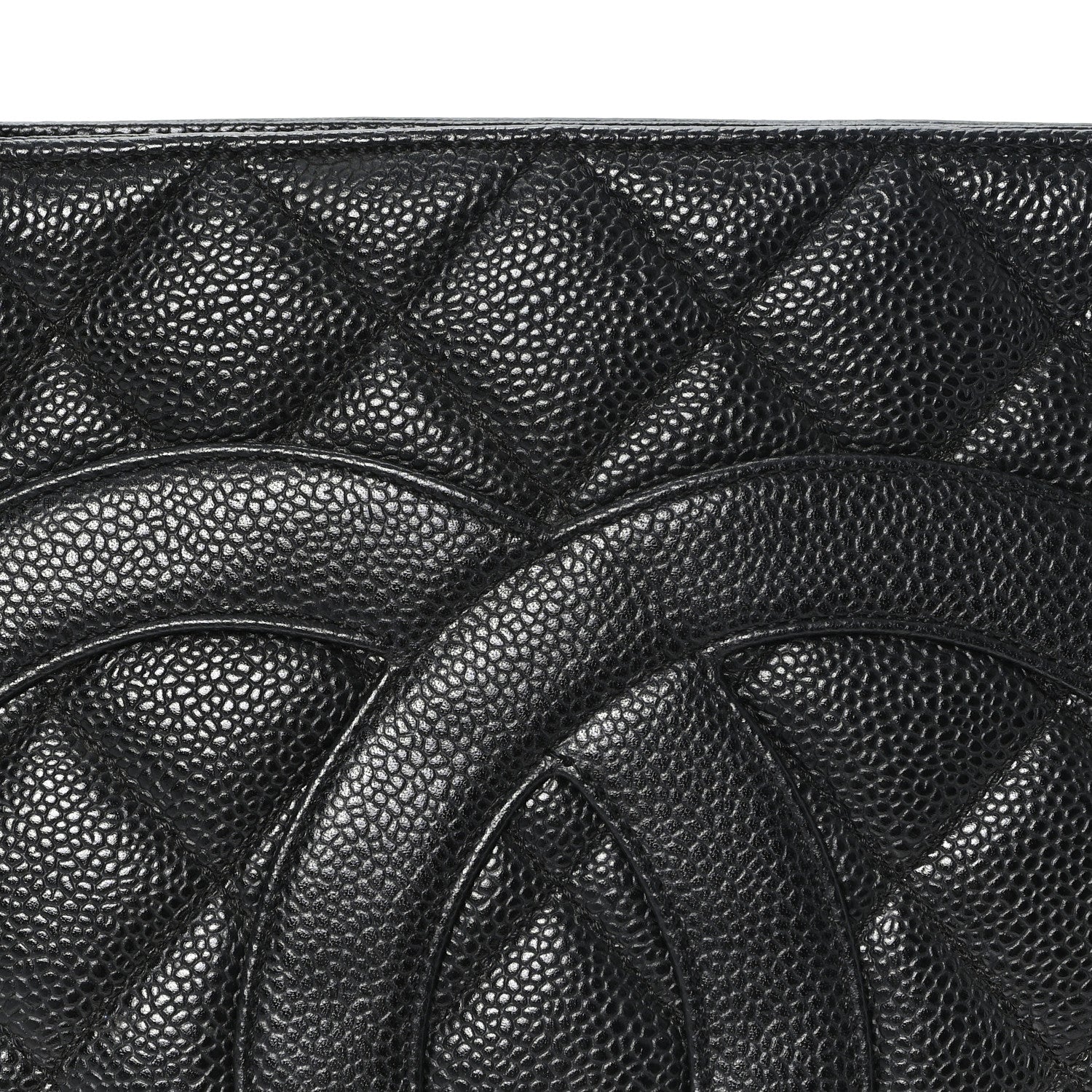 Caviar Quilted Medallion Tote Black