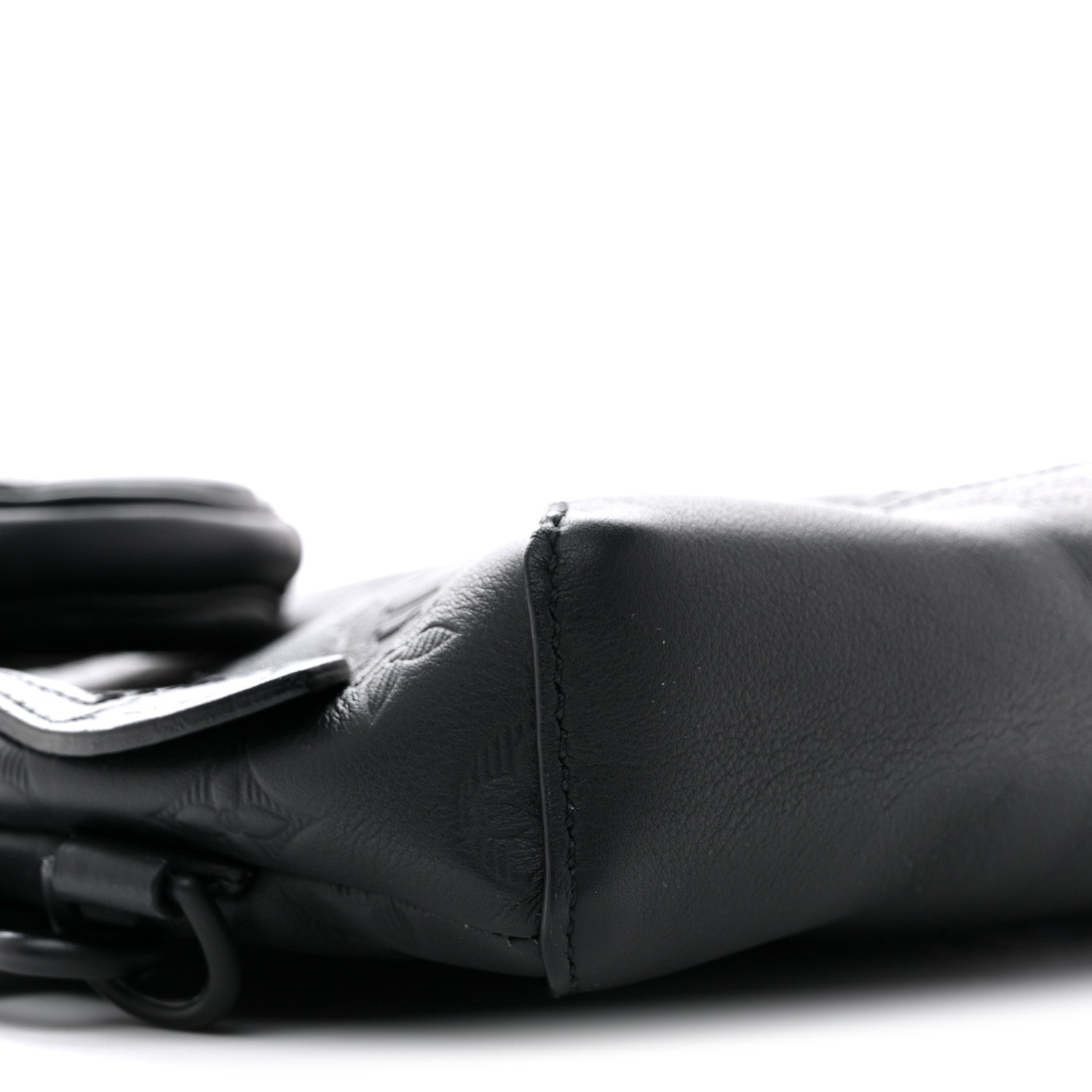 Calfskin Shadow Monogram Duo Slingbag Black