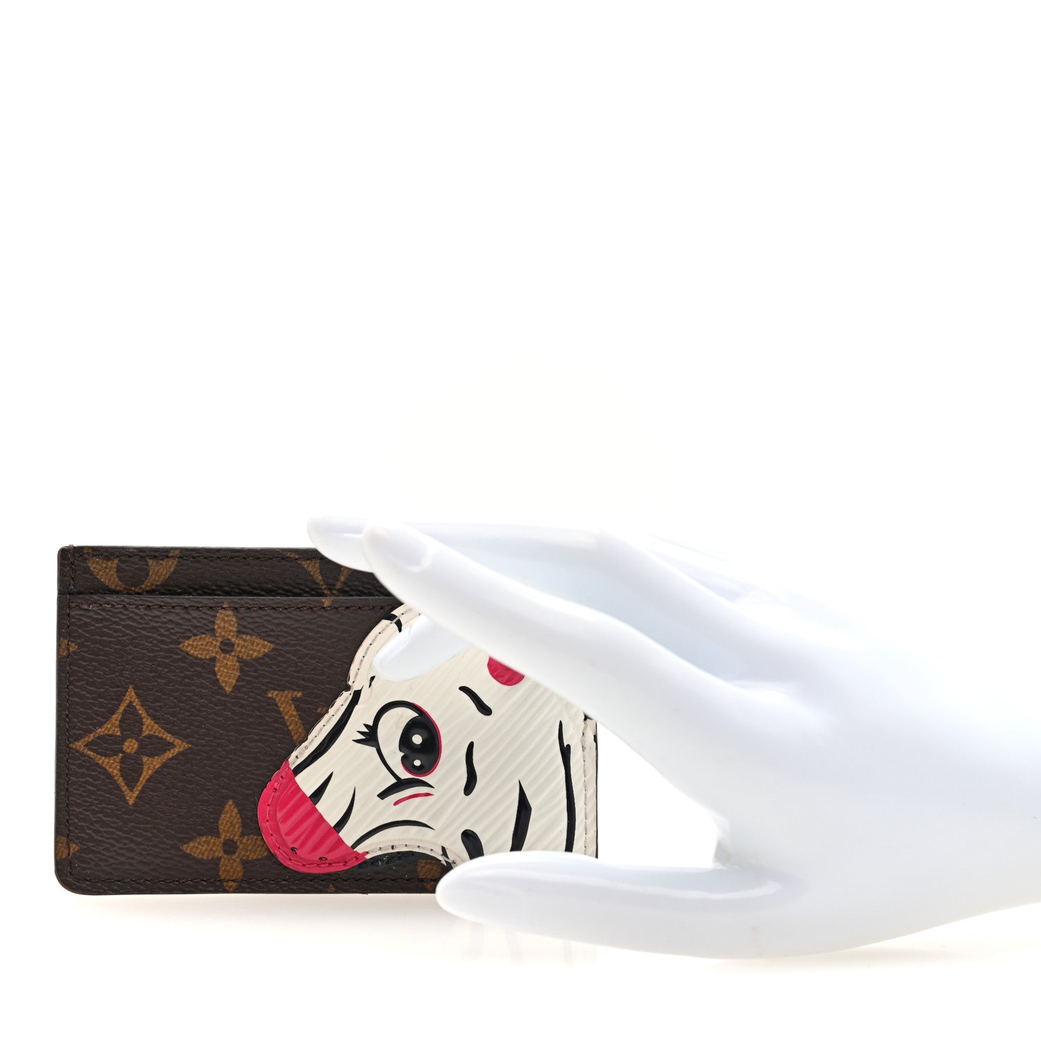 Monogram Zebra Animation Card Holder