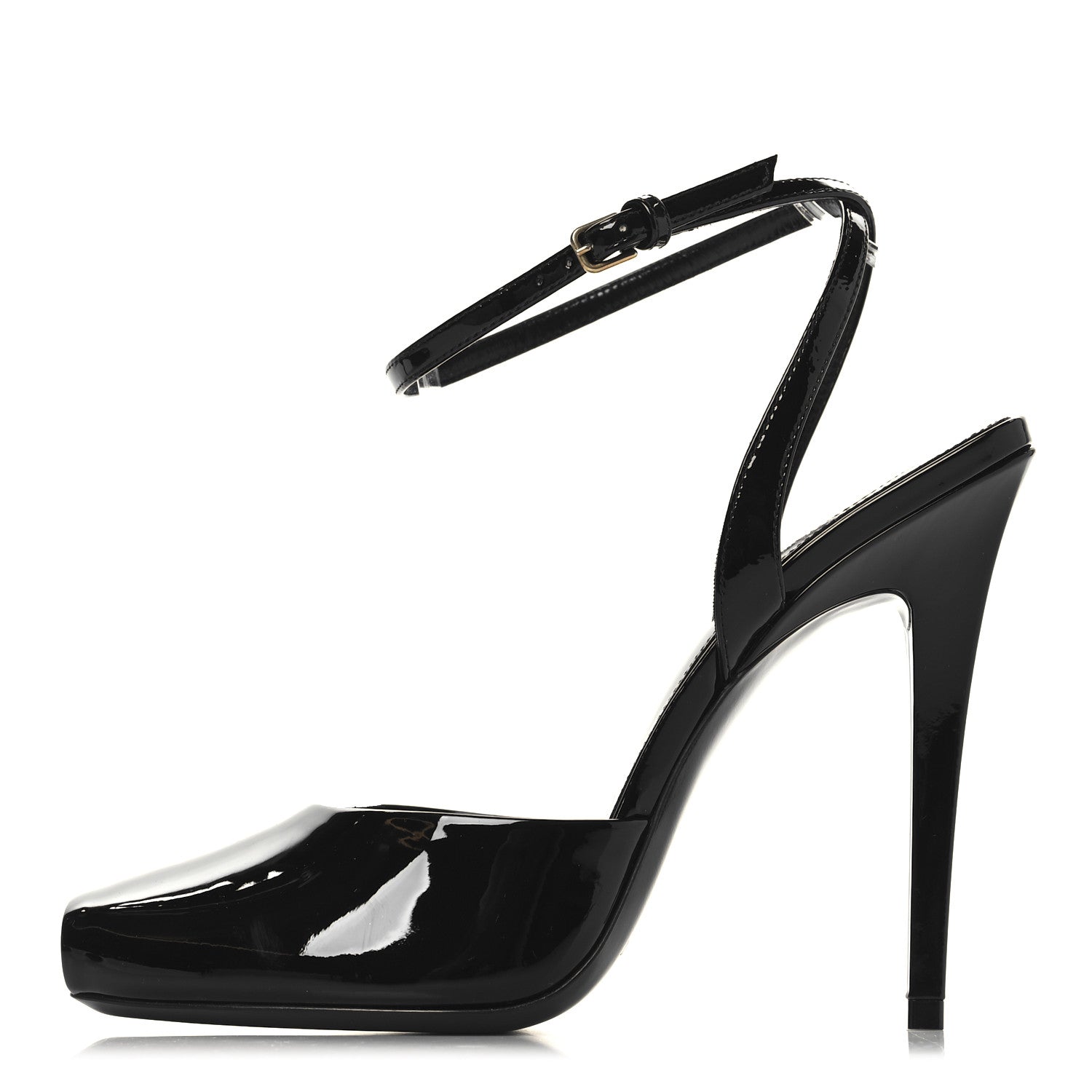 Patent Calfskin La Scandale 110 Sandals 38 Black