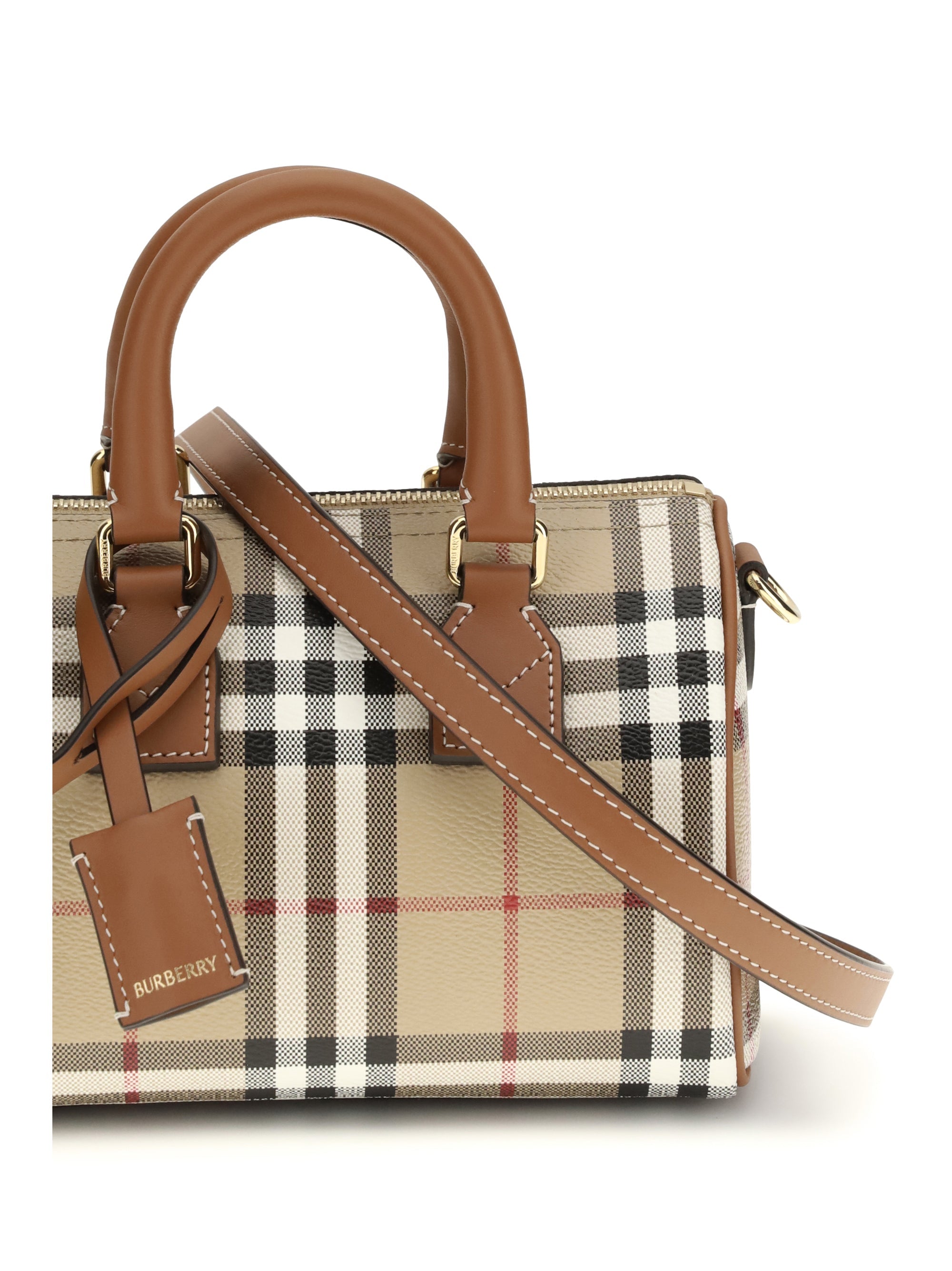 mini check bowling handbag