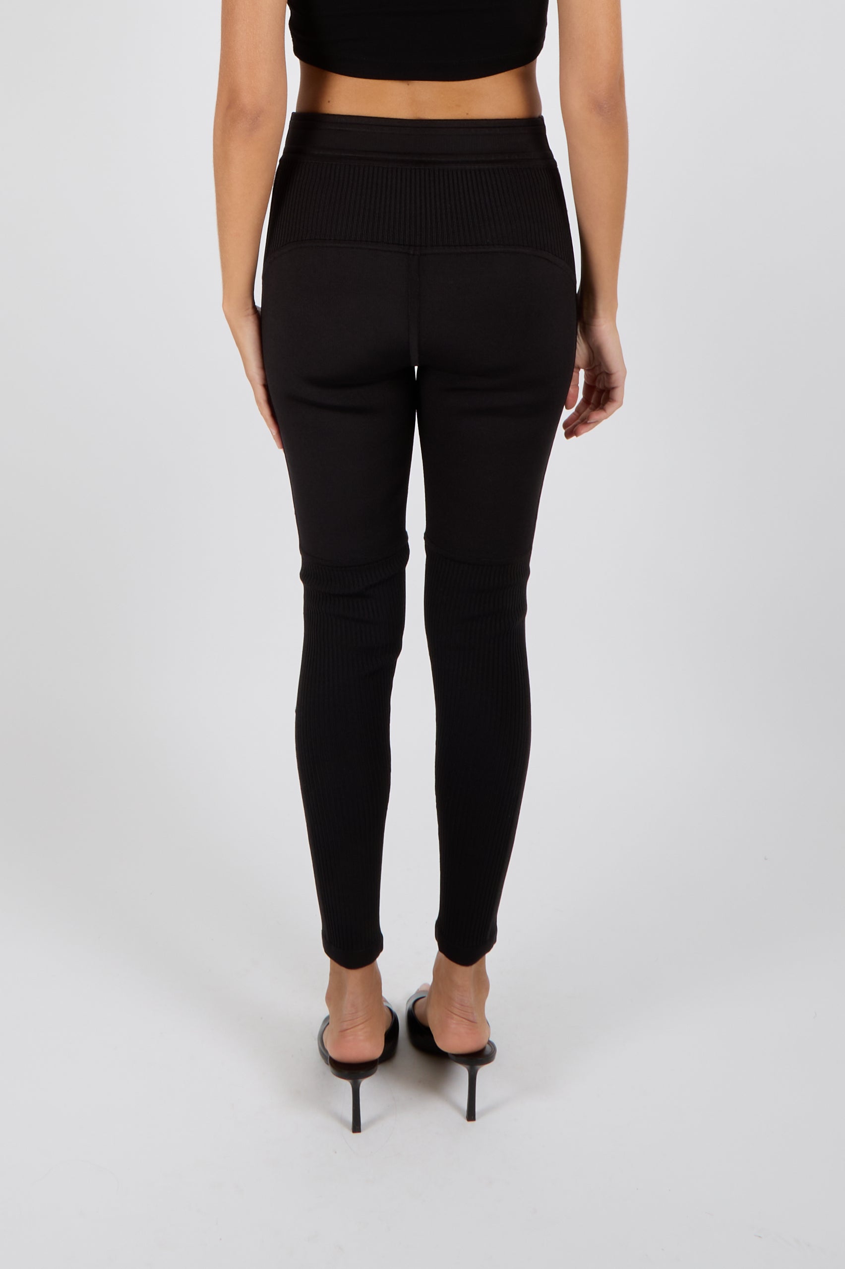 Hermès Black Riding Trousers with Ribbed Inserts Size FR 38 (UK 10) RRP £1,400