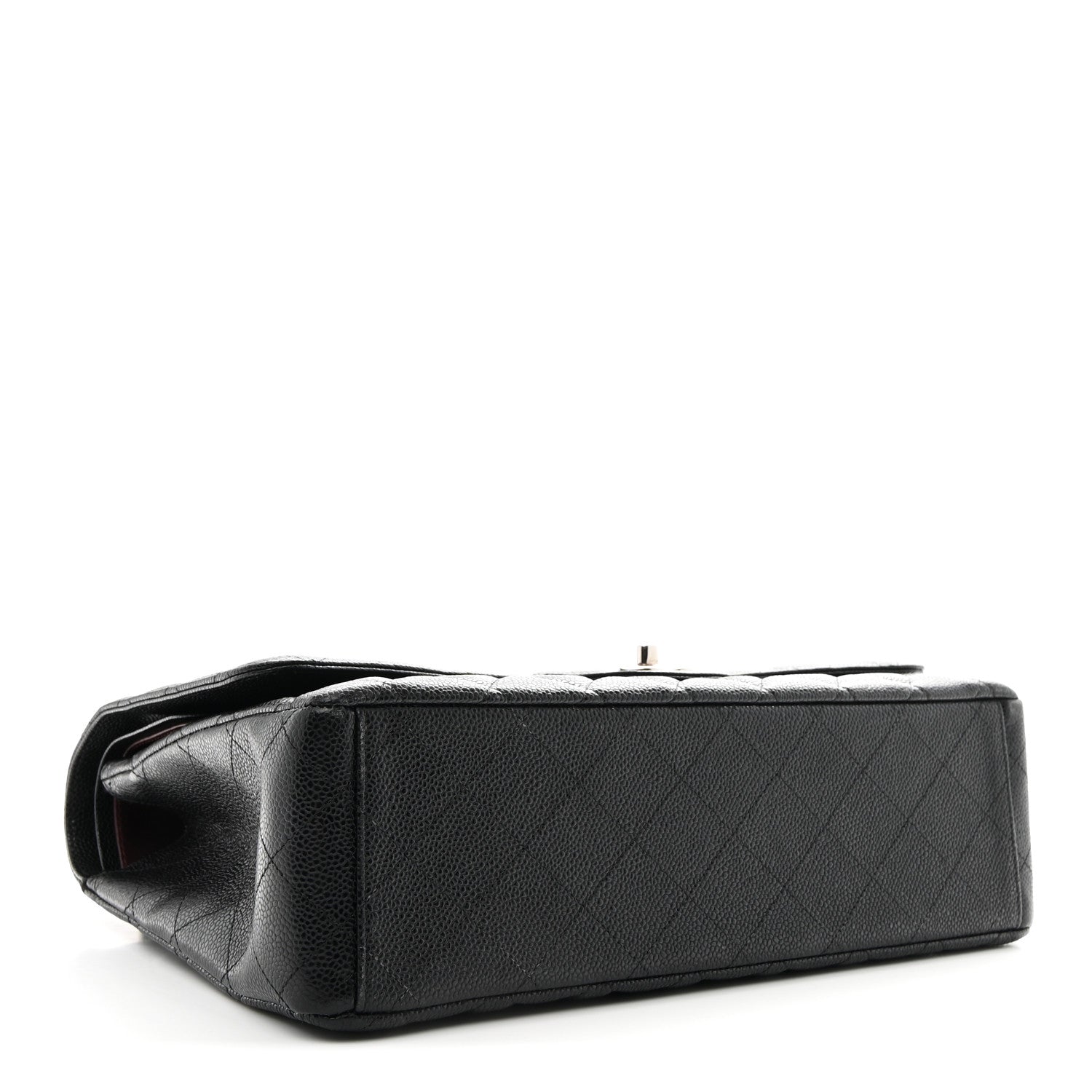 Caviar Quilted Maxi Double Flap Black