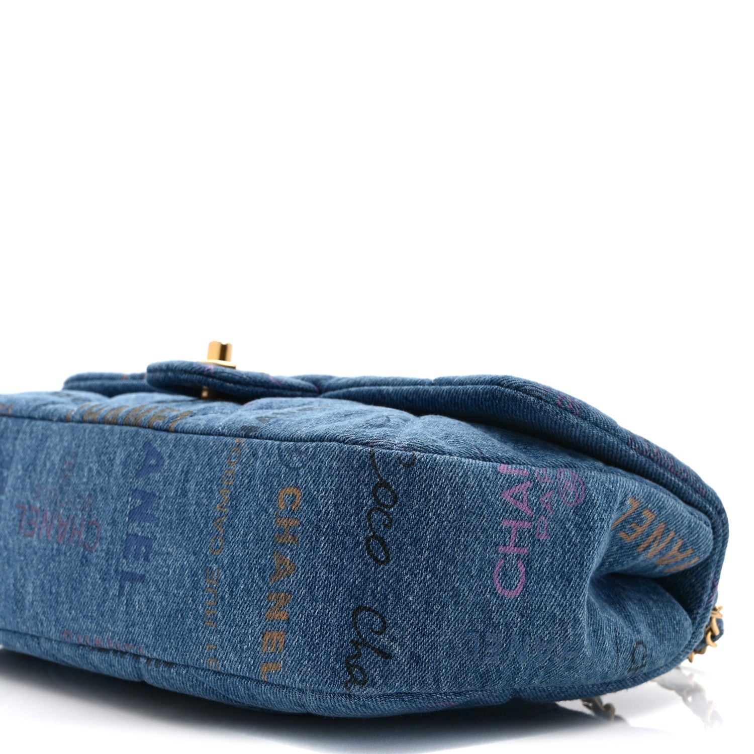 Denim Quilted Denim Large Mood Flap Blue Multicolor