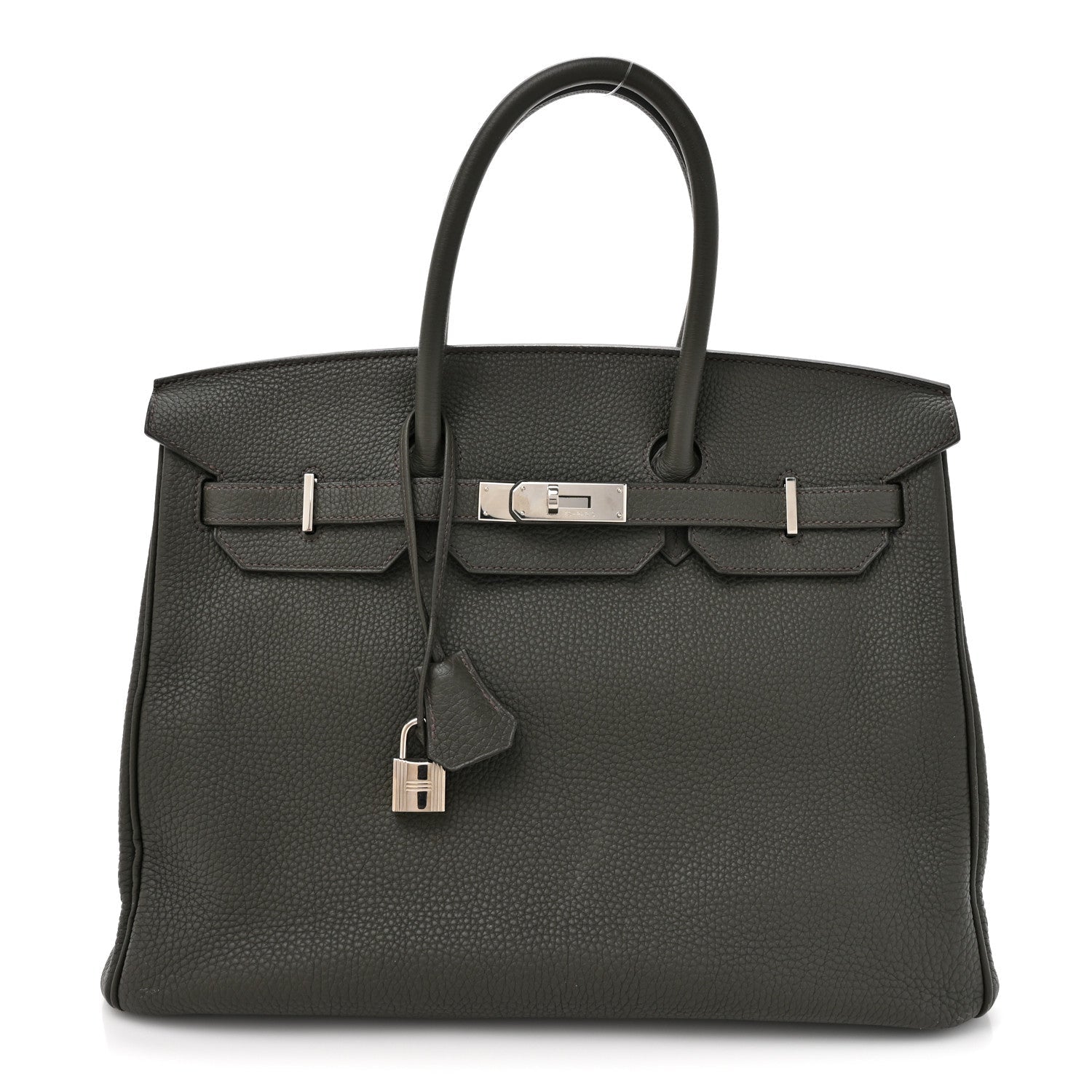 Taurillon Clemence Birkin 35 Vert De Gris