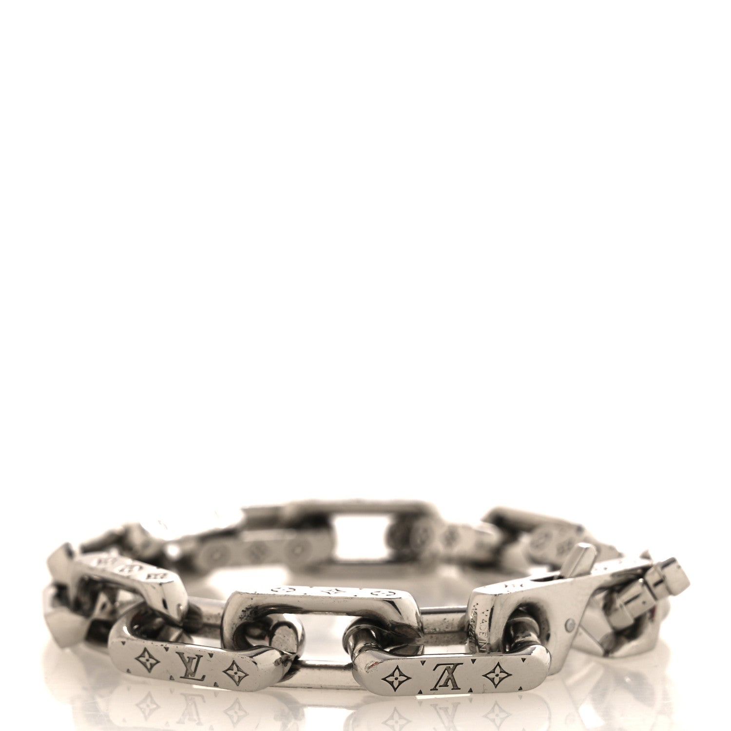 Monogram Chain Bracelet M Silver