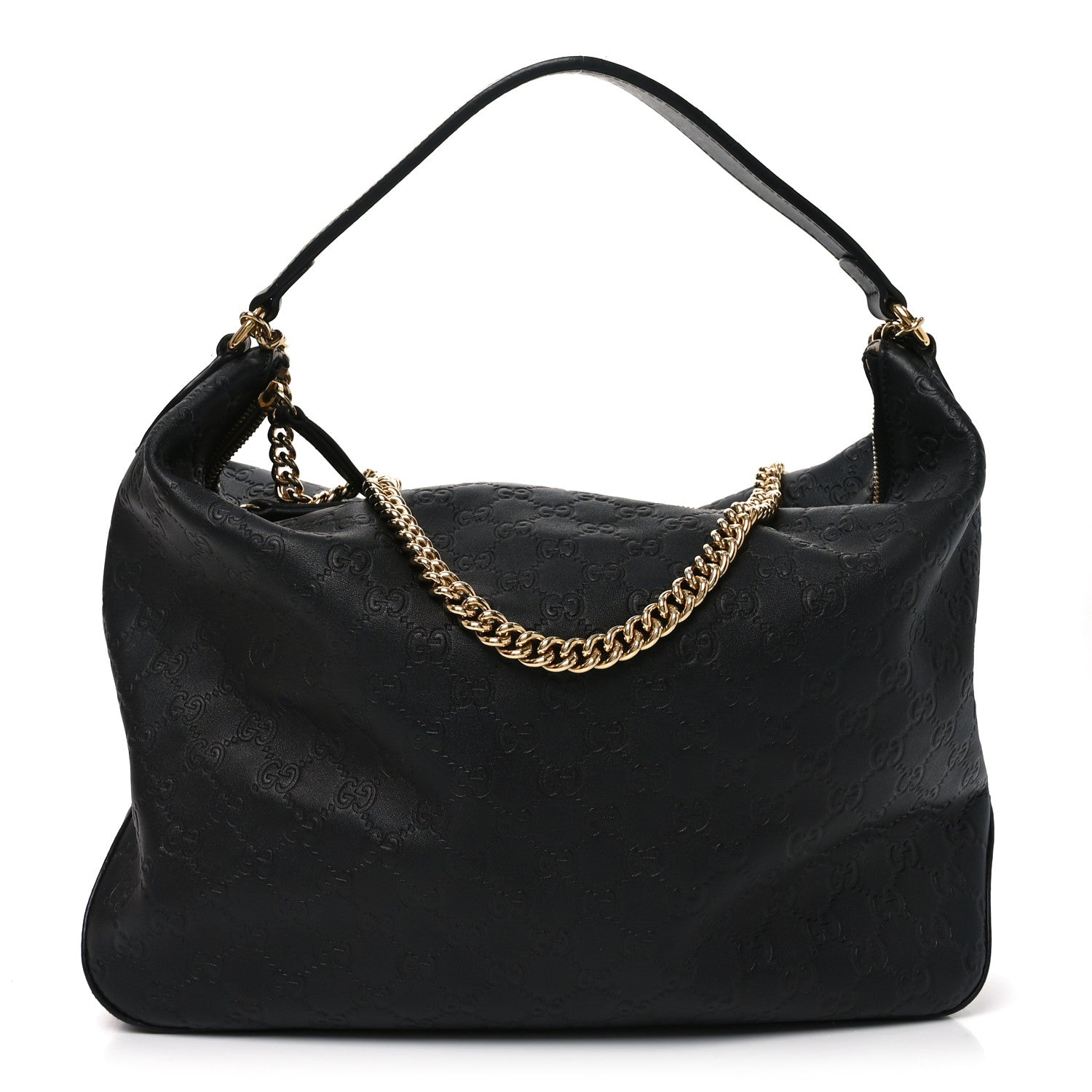 Guccissima Signature Large Linea A Hobo Black