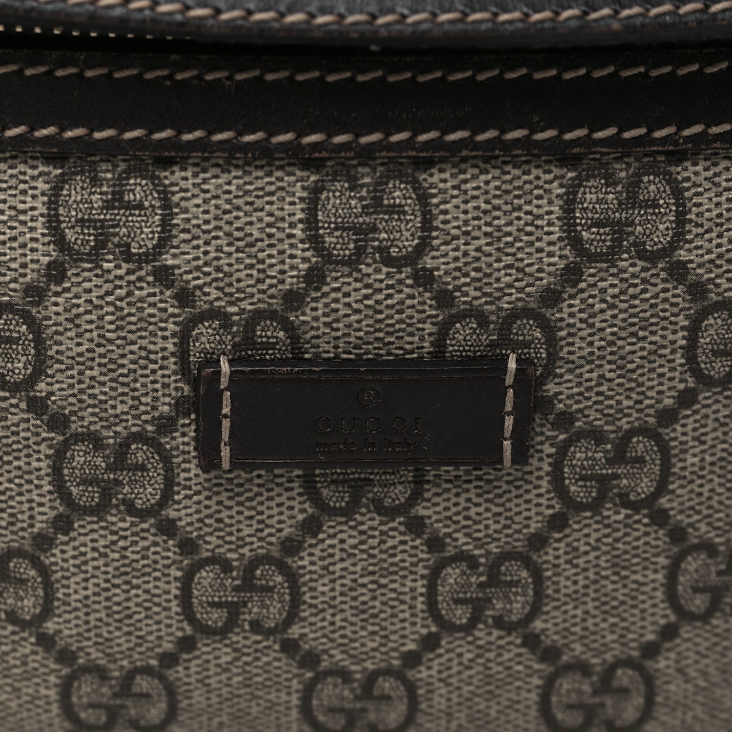 GG Supreme Monogram Belt Bag Dark Brown