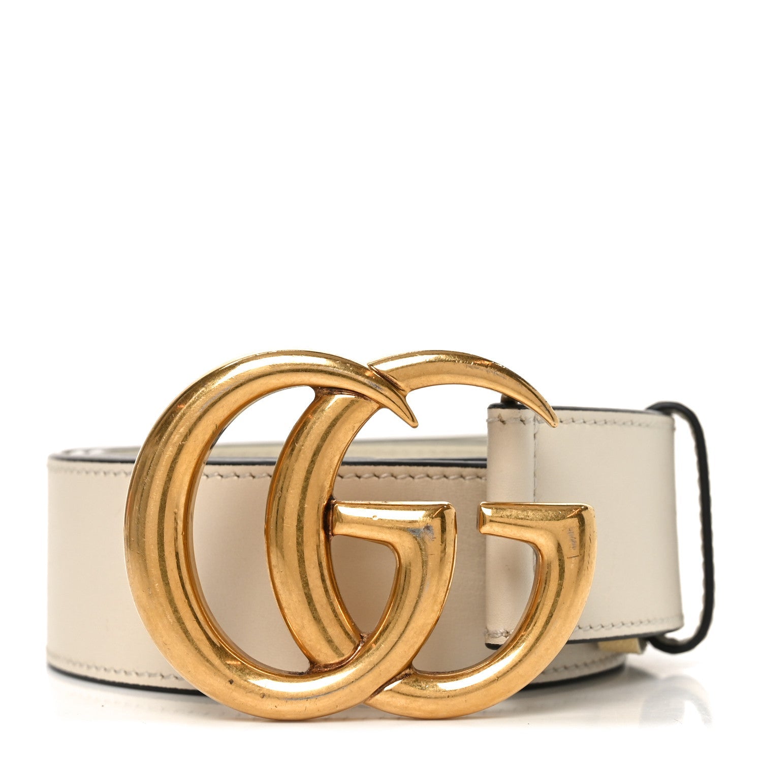 Calfskin Double G 40mm Belt 85 34 Mystic White
