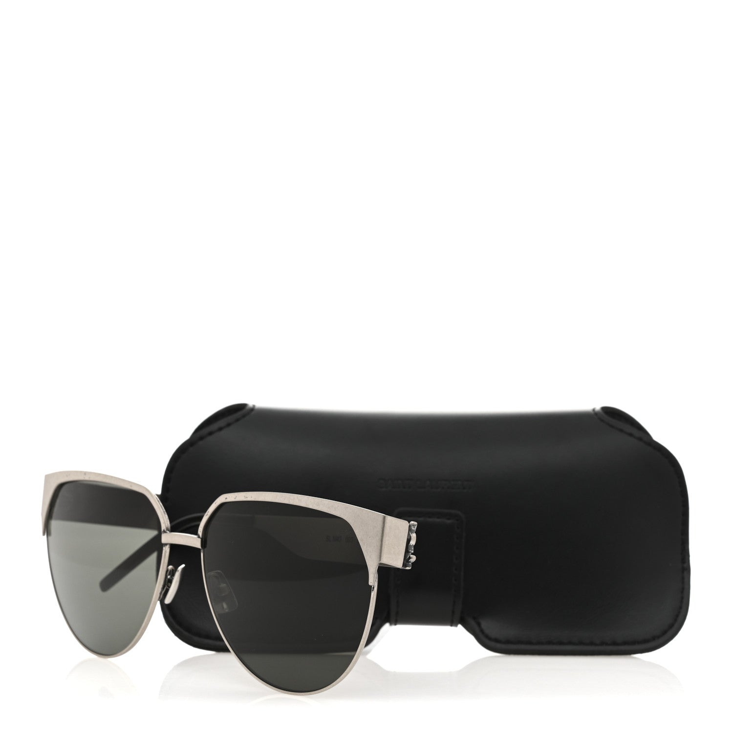 Aged Metal Cat Eye SLM43 Sunglasses Sliver