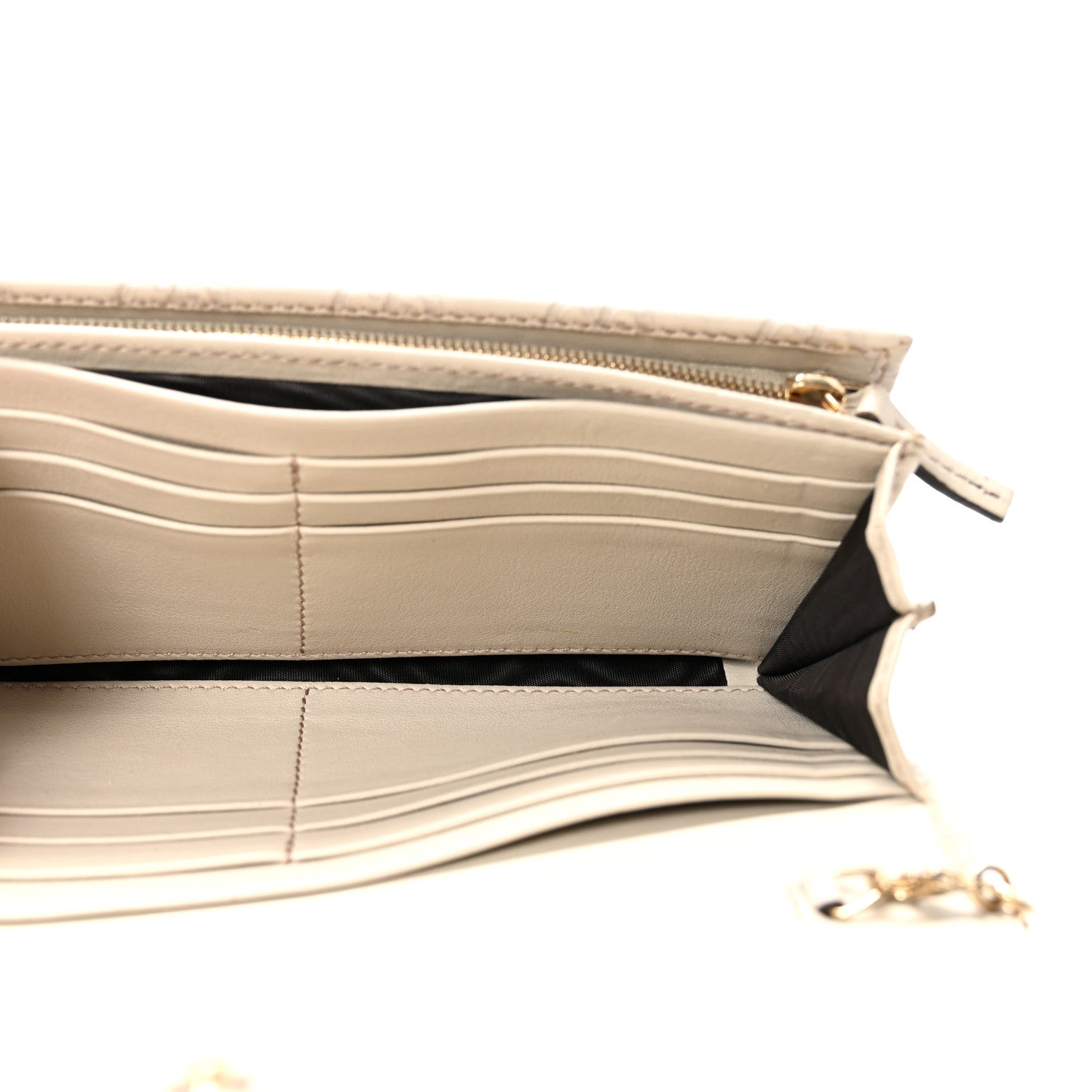 Guccissima Signature Dice Chain Wallet Off White