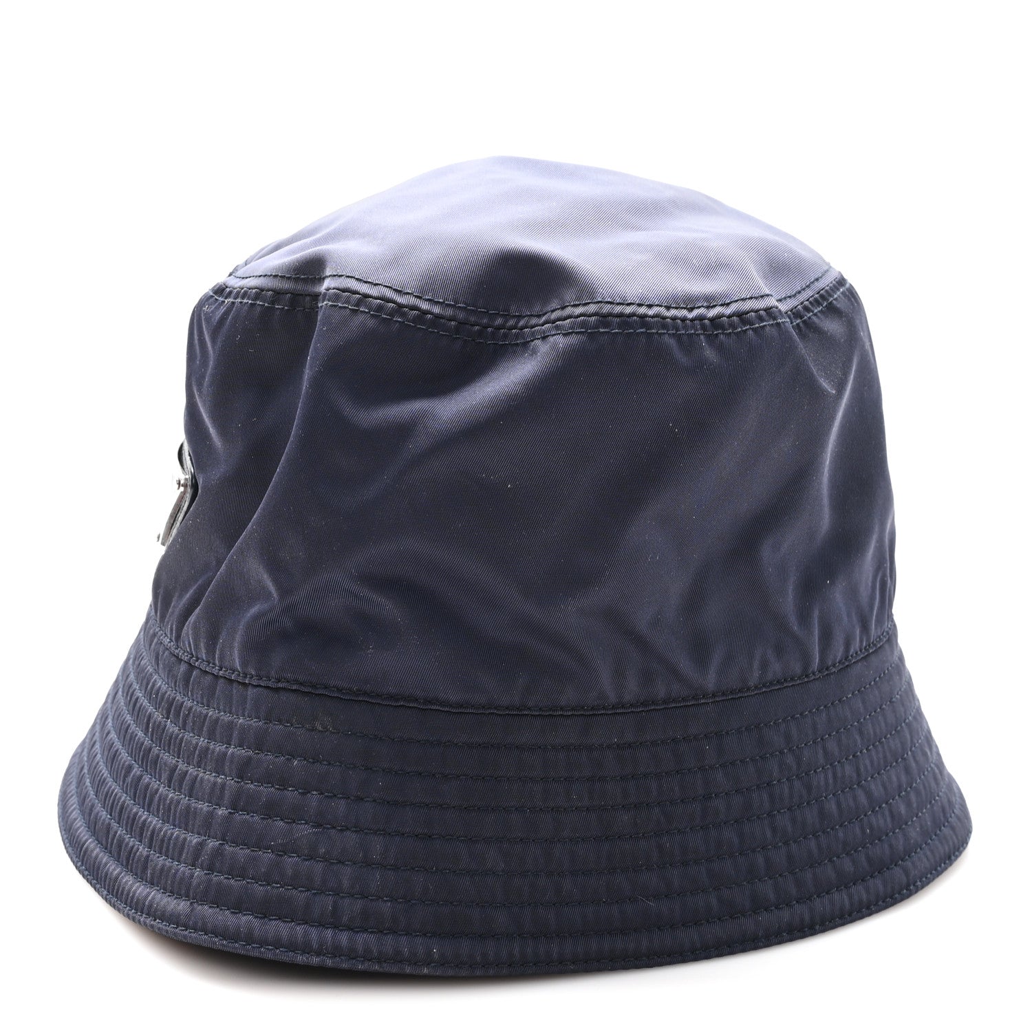 Re-Nylon Metal Triangle Logo Womens Bucket Hat XL Black