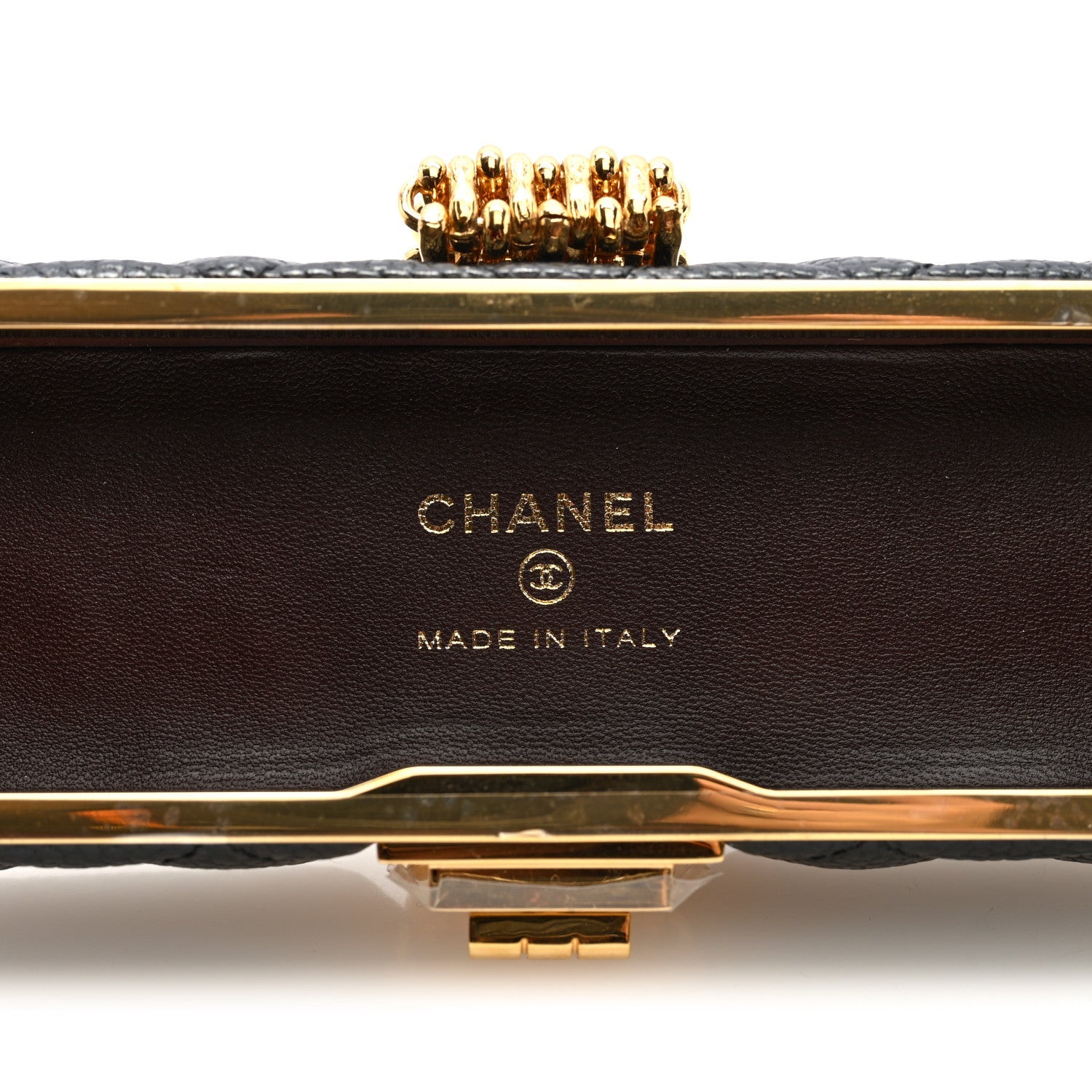 Caviar Quilted Reissue Lipstick Case Black