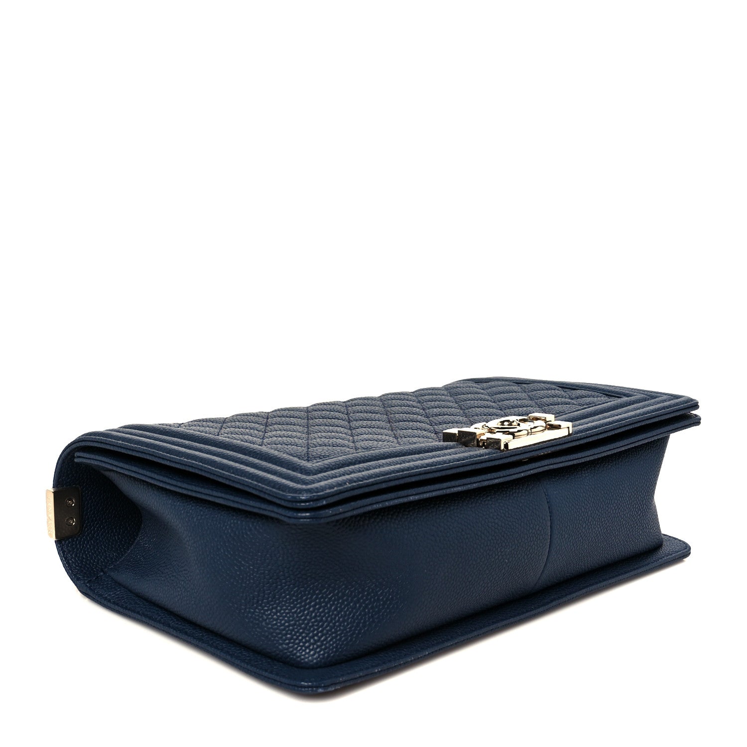 Caviar Quilted New Medium Boy Flap Blue