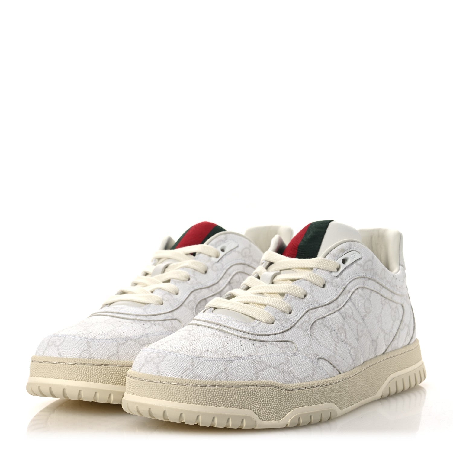 GG Supreme Monogram Womens Re-Web Sneakers 11.5 White