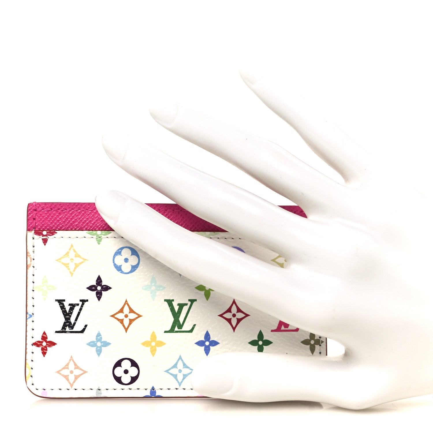 LV X TM Monogram Multicolor Card Holder Kawaii Pink