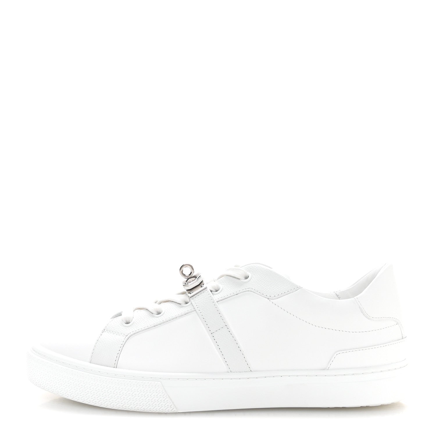 Calfskin Epsom Mens Day Sneakers 42 White