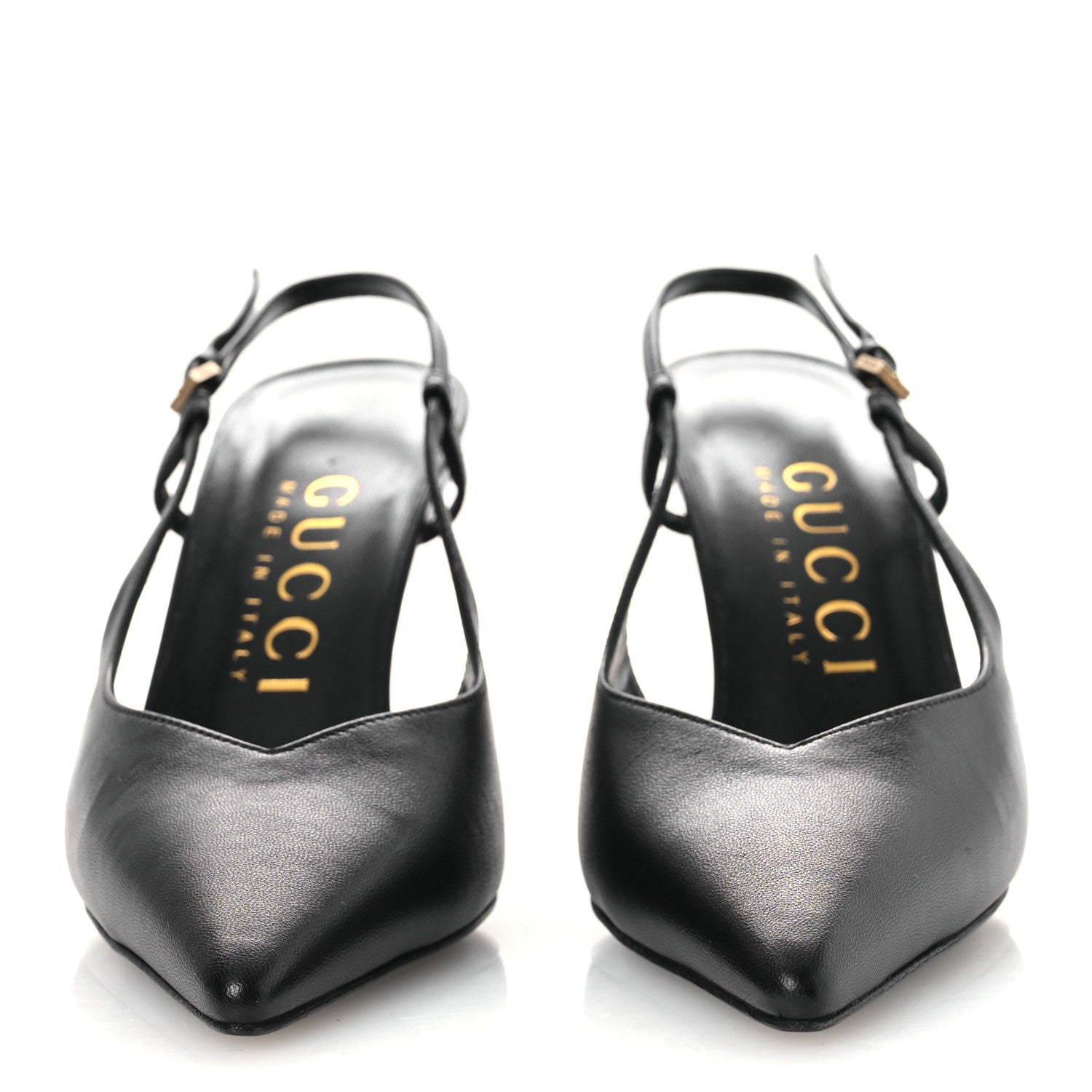Calfskin Slingback Pumps 36.5 Black