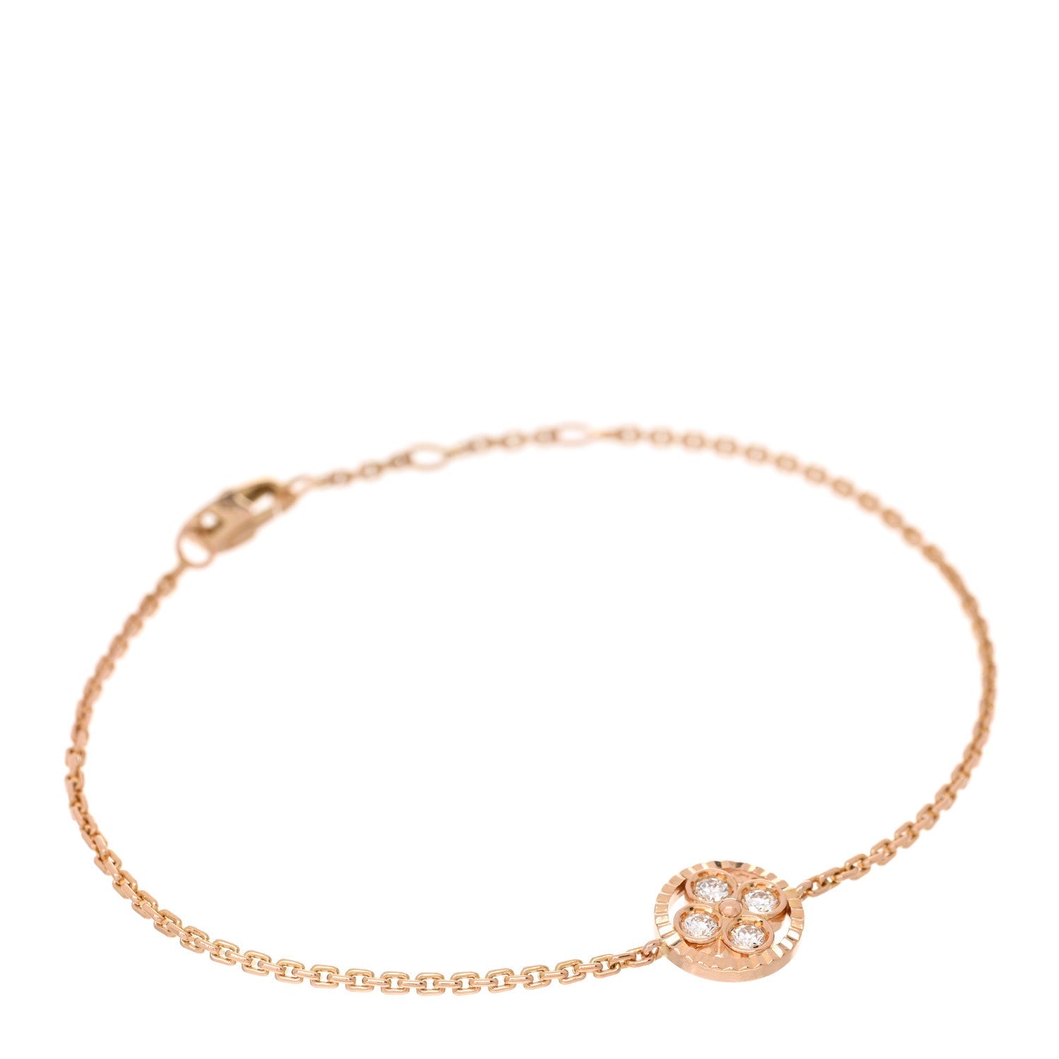 18K Pink Gold Diamond Sun Blossom Bracelet
