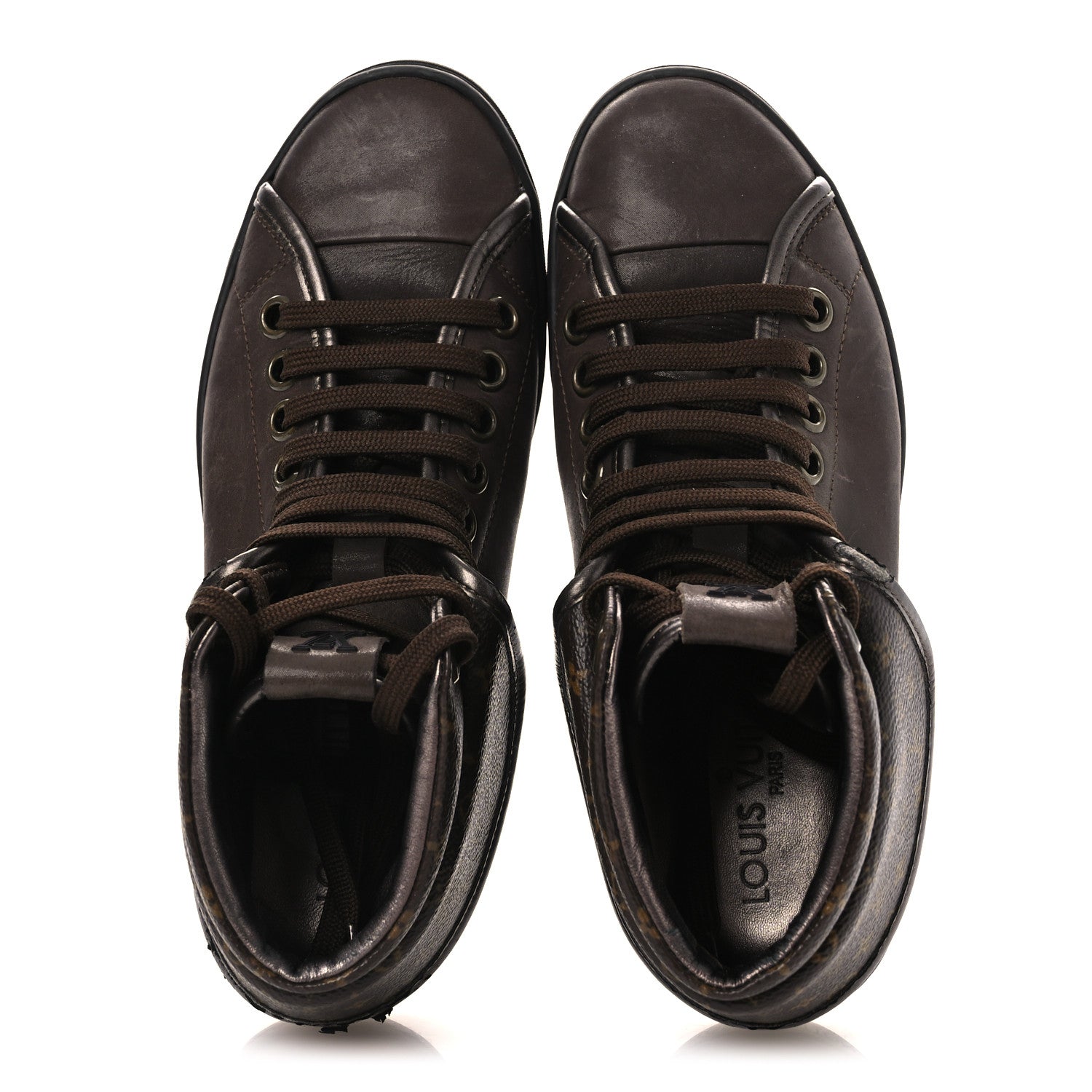 Calfskin Monogram Brea Sneaker 34.5 Brown