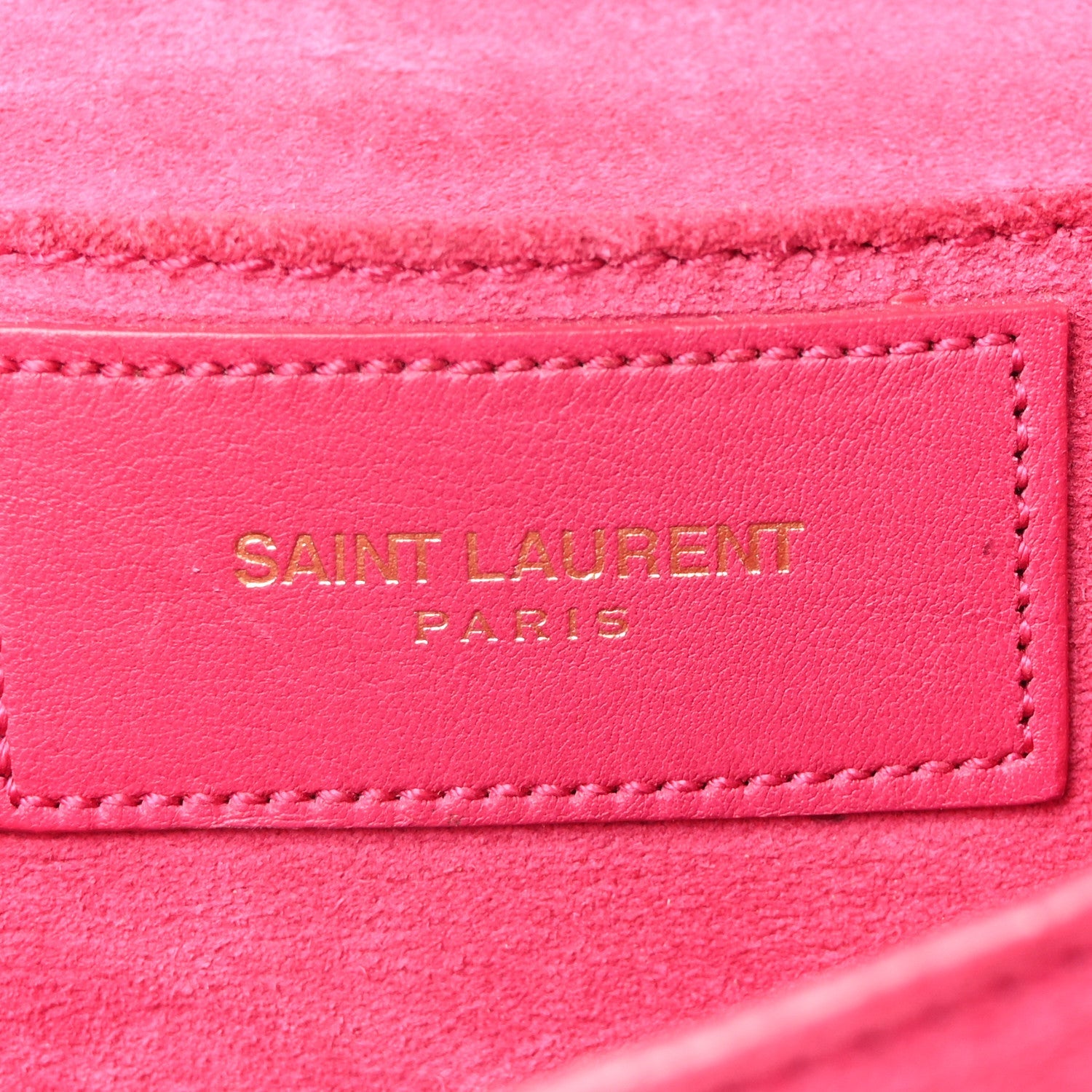 Calfskin Small Classic Y Satchel Fuchsia