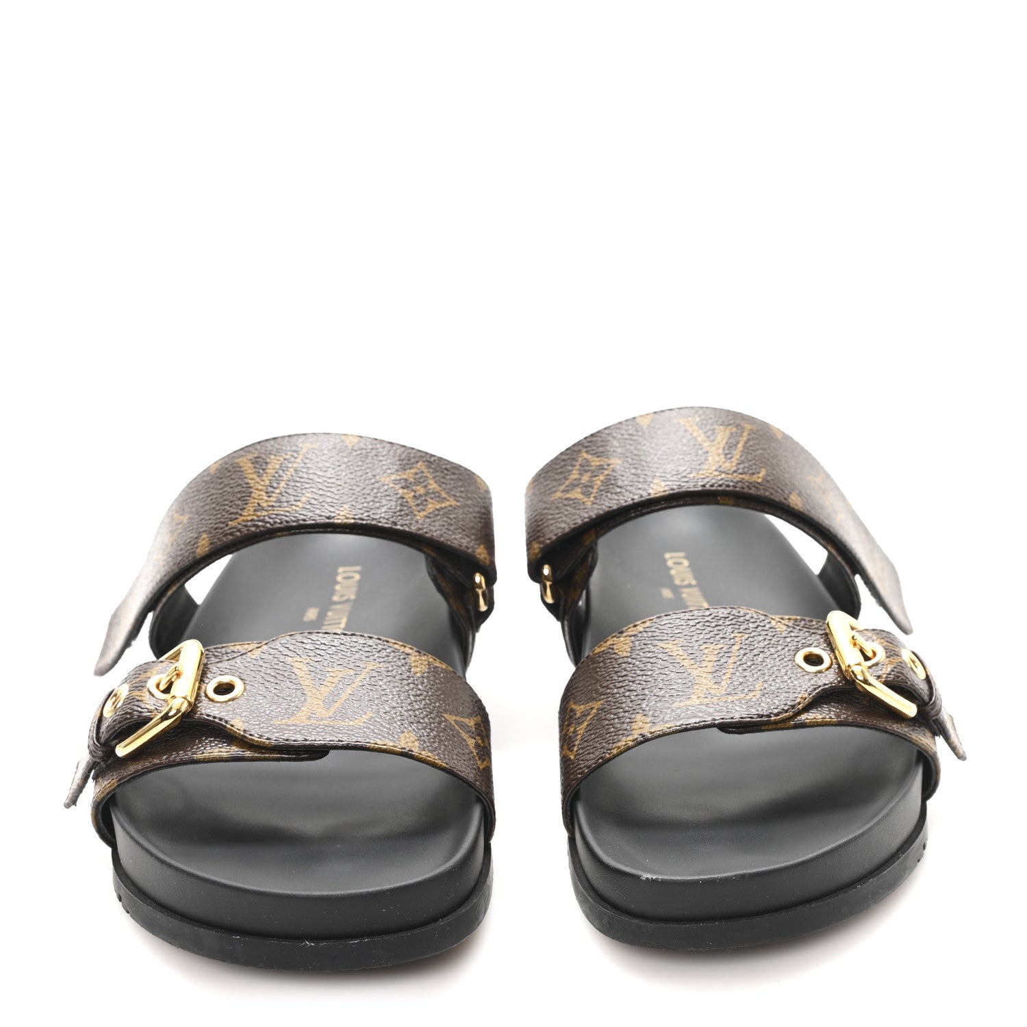 Monogram Bom Dia Mule Sandals 36.5 Black