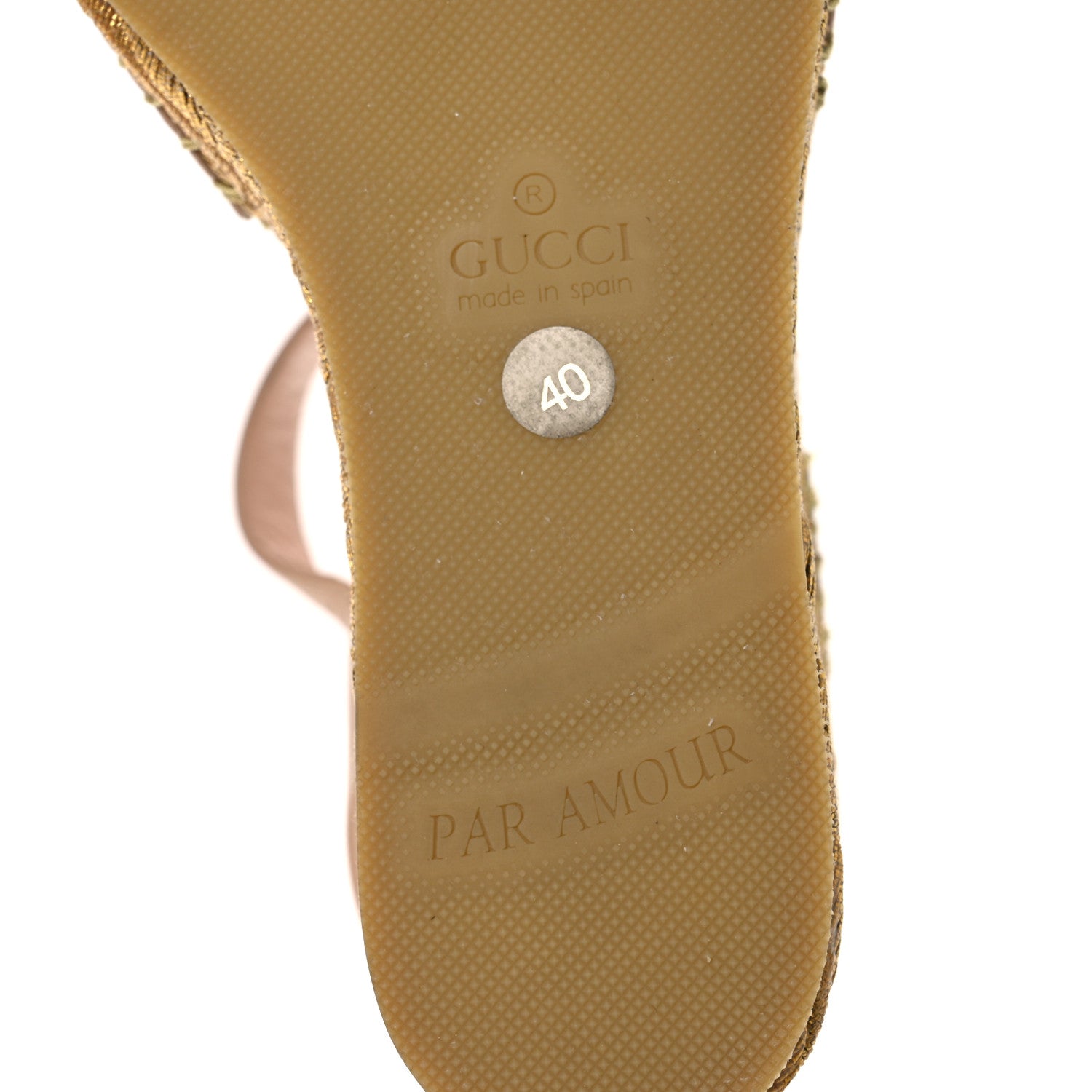 Malaga Kid Lifford Calfskin GG Espadrille Wedge Sandals 40 Skin Rose Dusty White