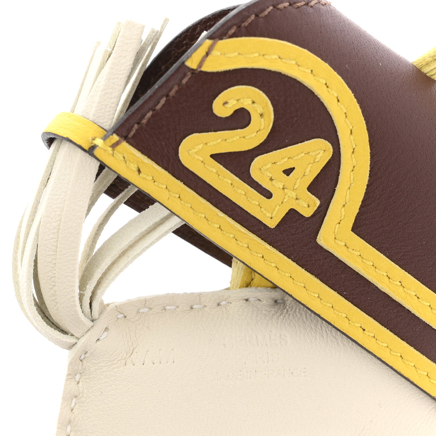 Milo Lambskin Grigri Rodeo Robeo 24 Bag Charm PM Craie Terre Jaune De Naples