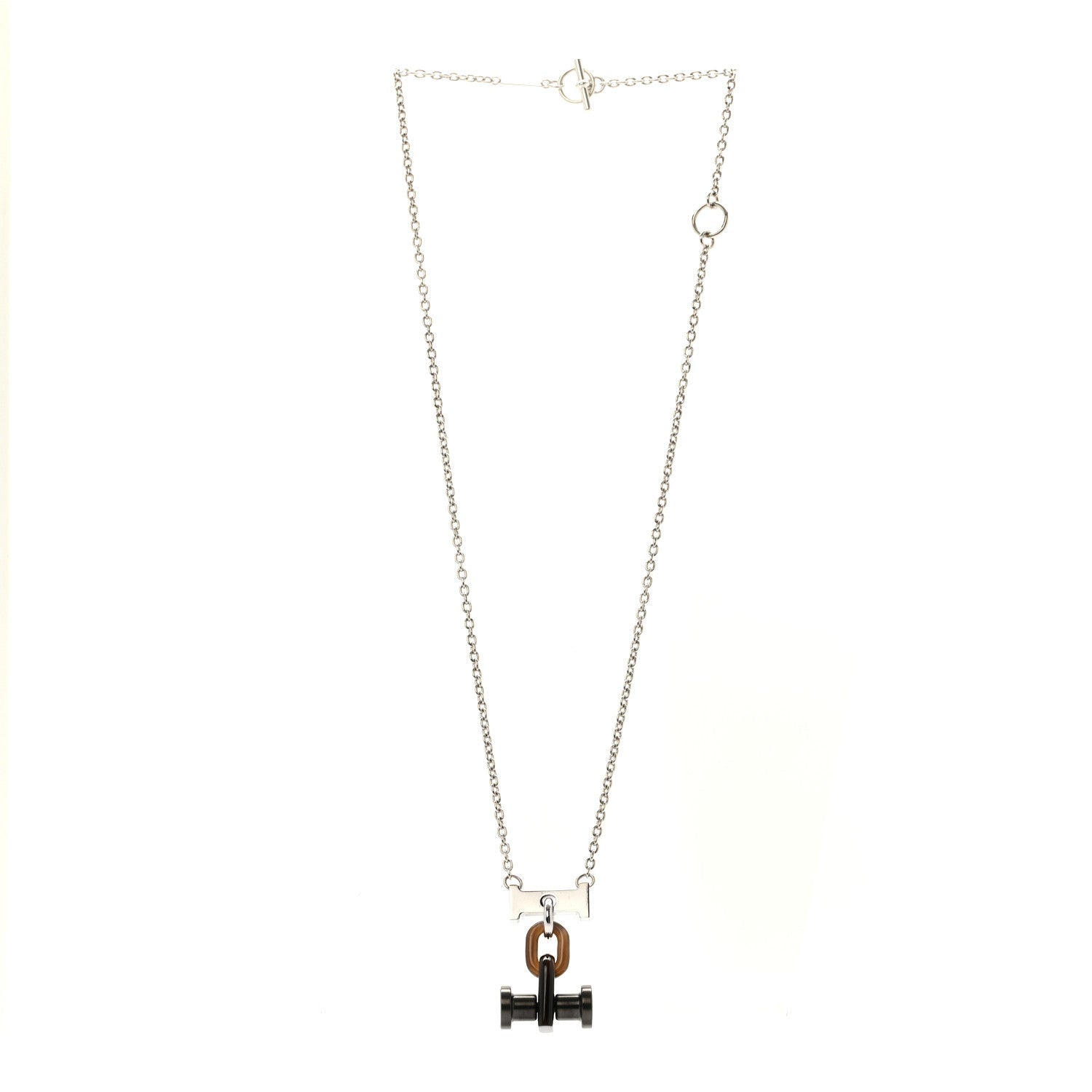 Palladium Buffalo Horn Mobile Necklace