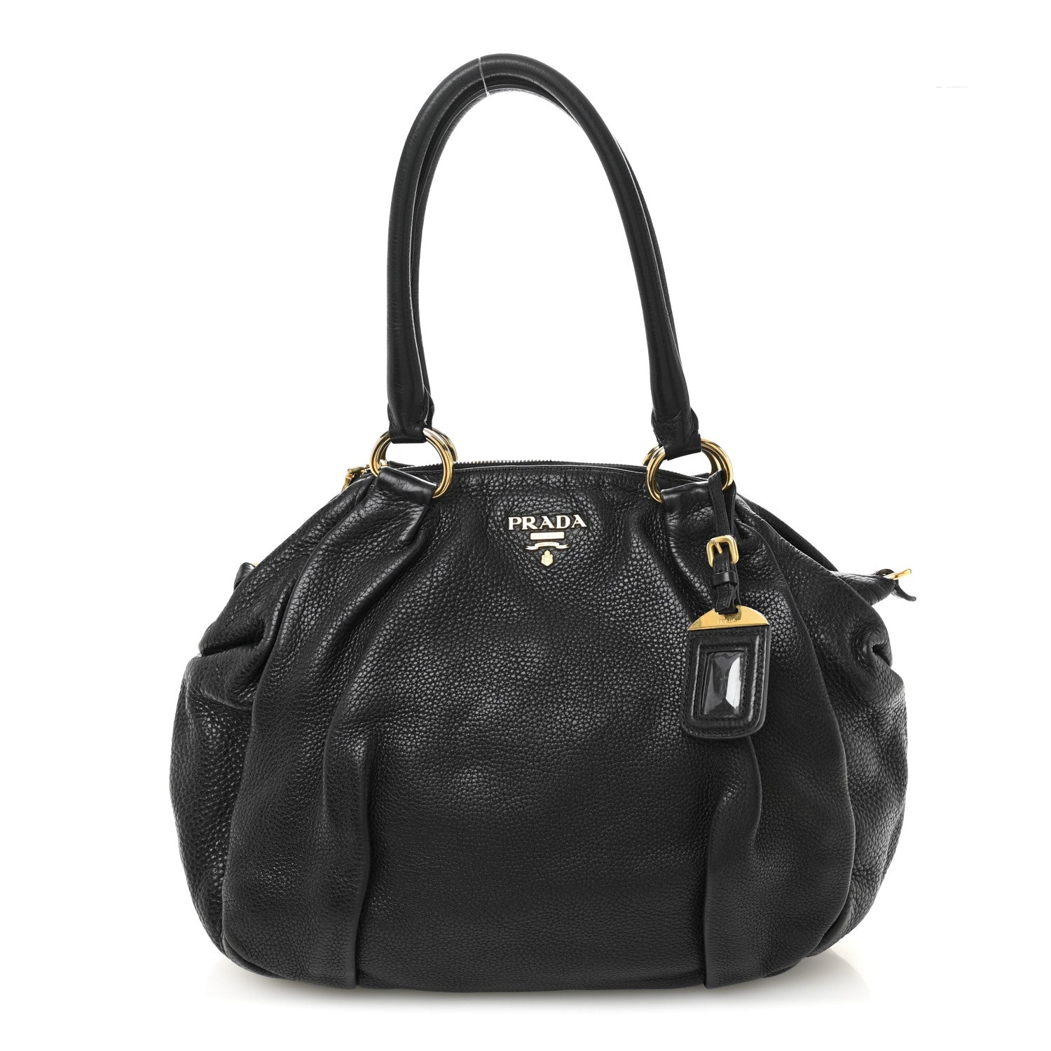 Vitello Daino Shoulder Bag Black
