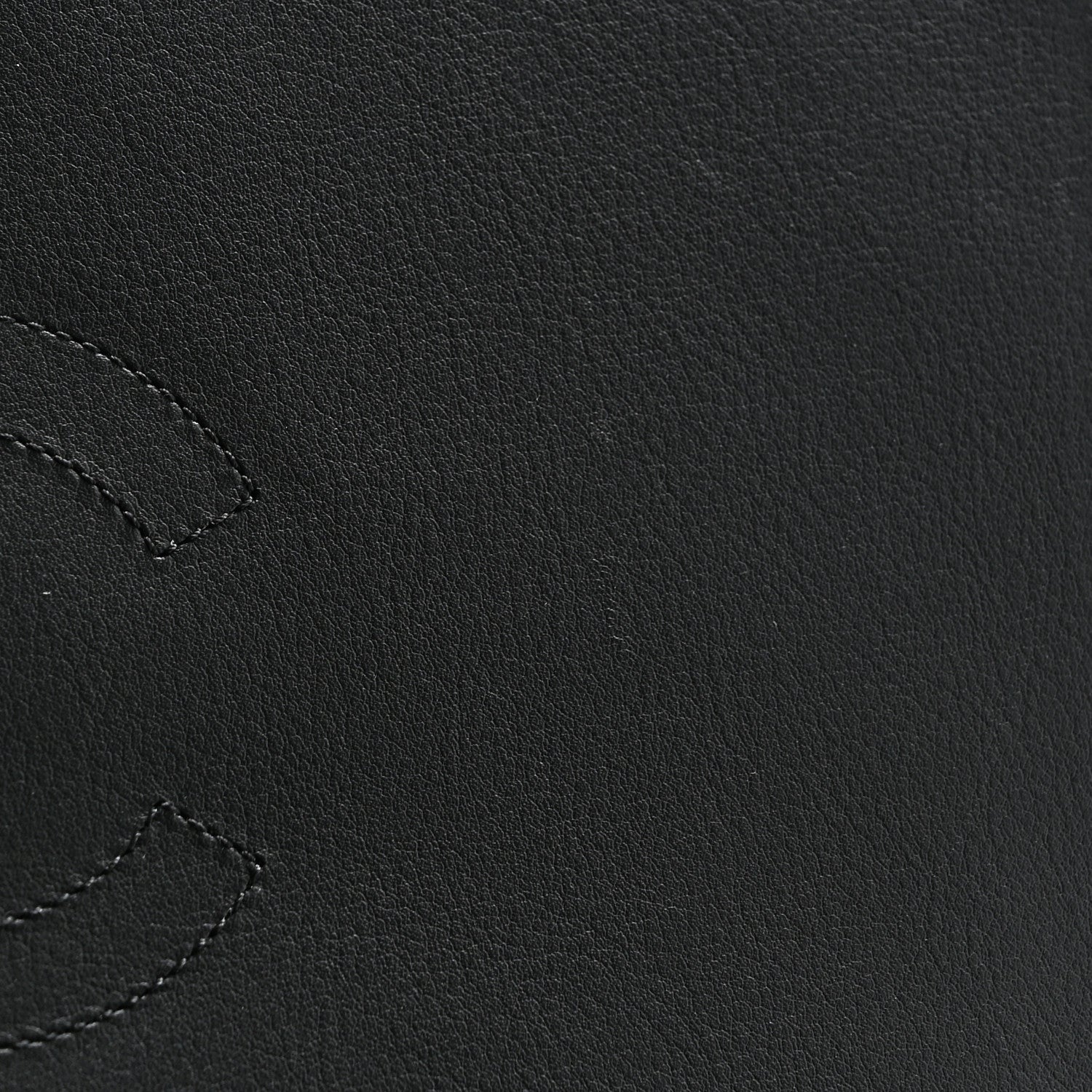 Calfskin Chevron Quilted Large Statement Flap Black