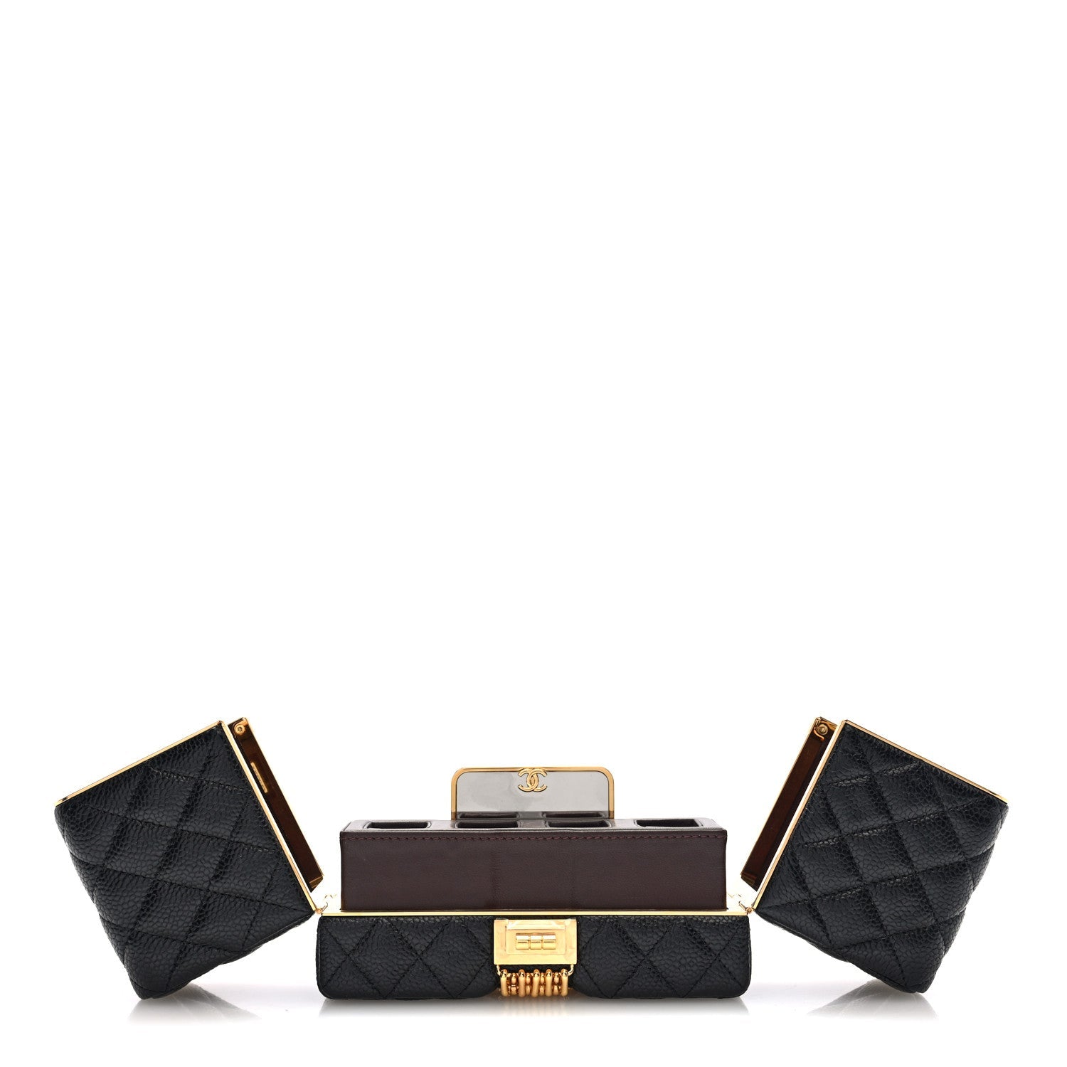 Caviar Quilted Reissue Lipstick Case Black