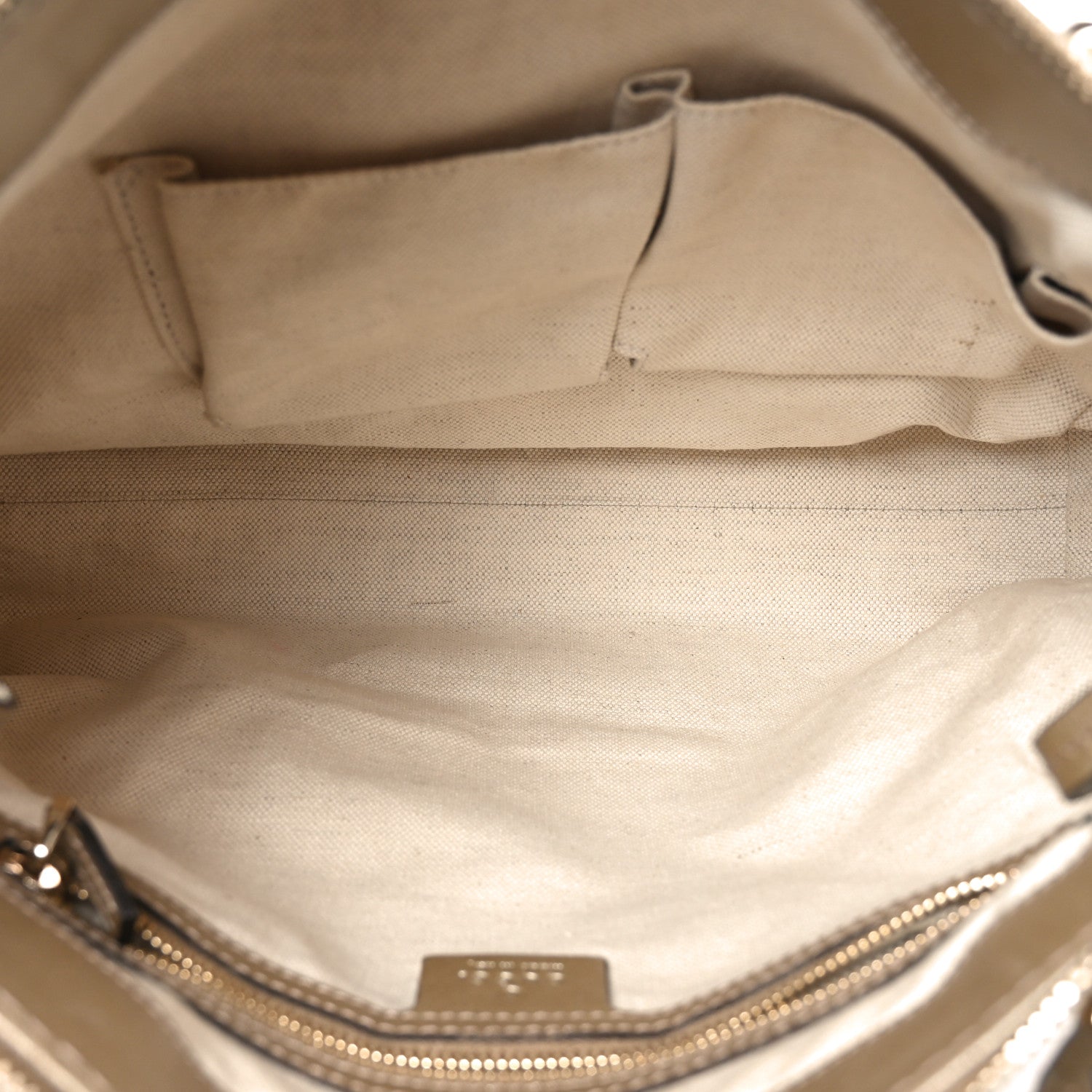 Monogram Mayfair Top Handle Satchel Gold Beige