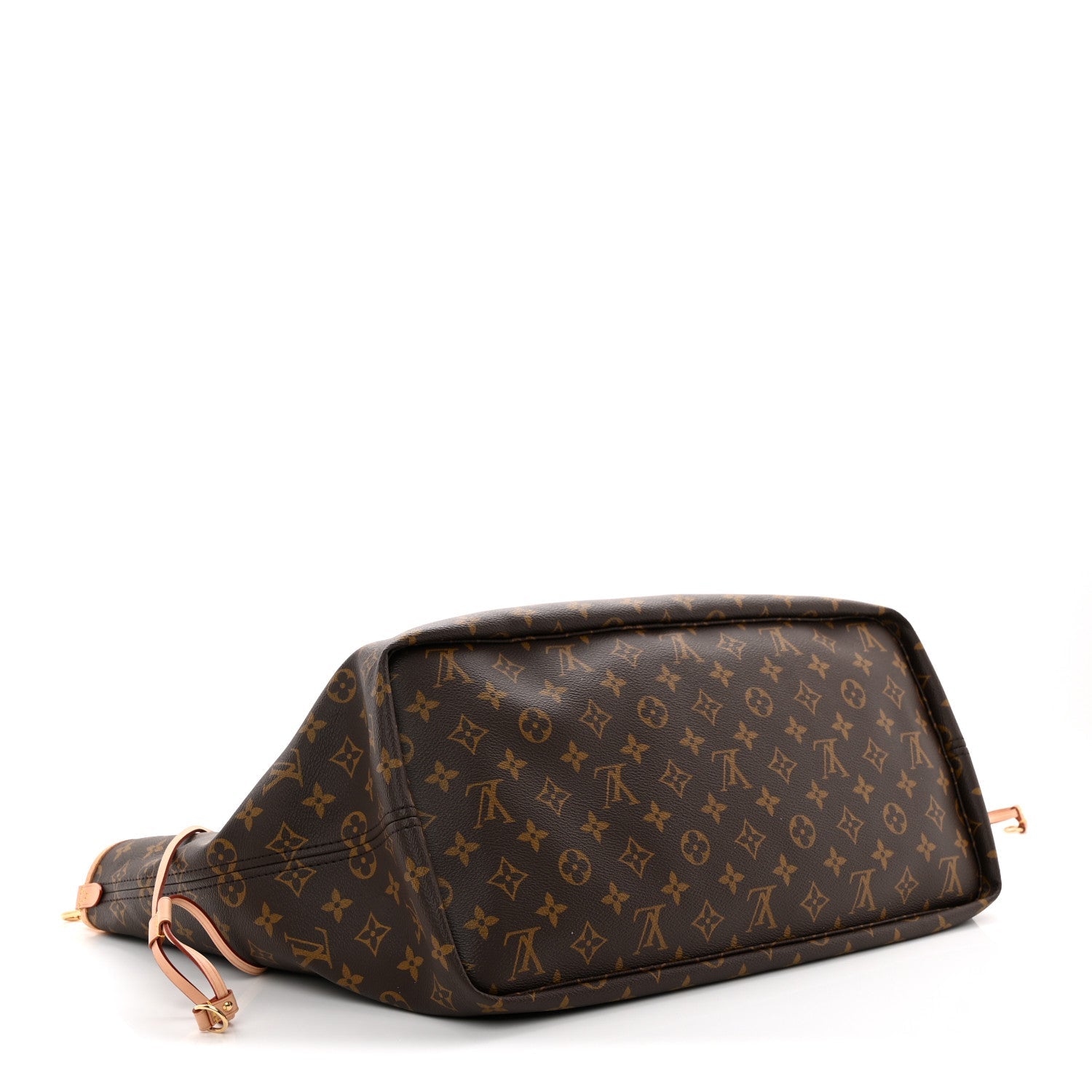 Monogram Stamped Inside Out Neverfull Bandouliere GM Beige