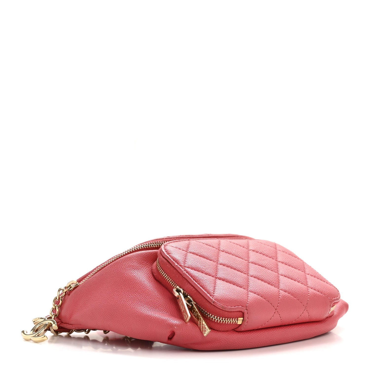 Caviar Quilted Business Affinity Waist Belt Bag Pink