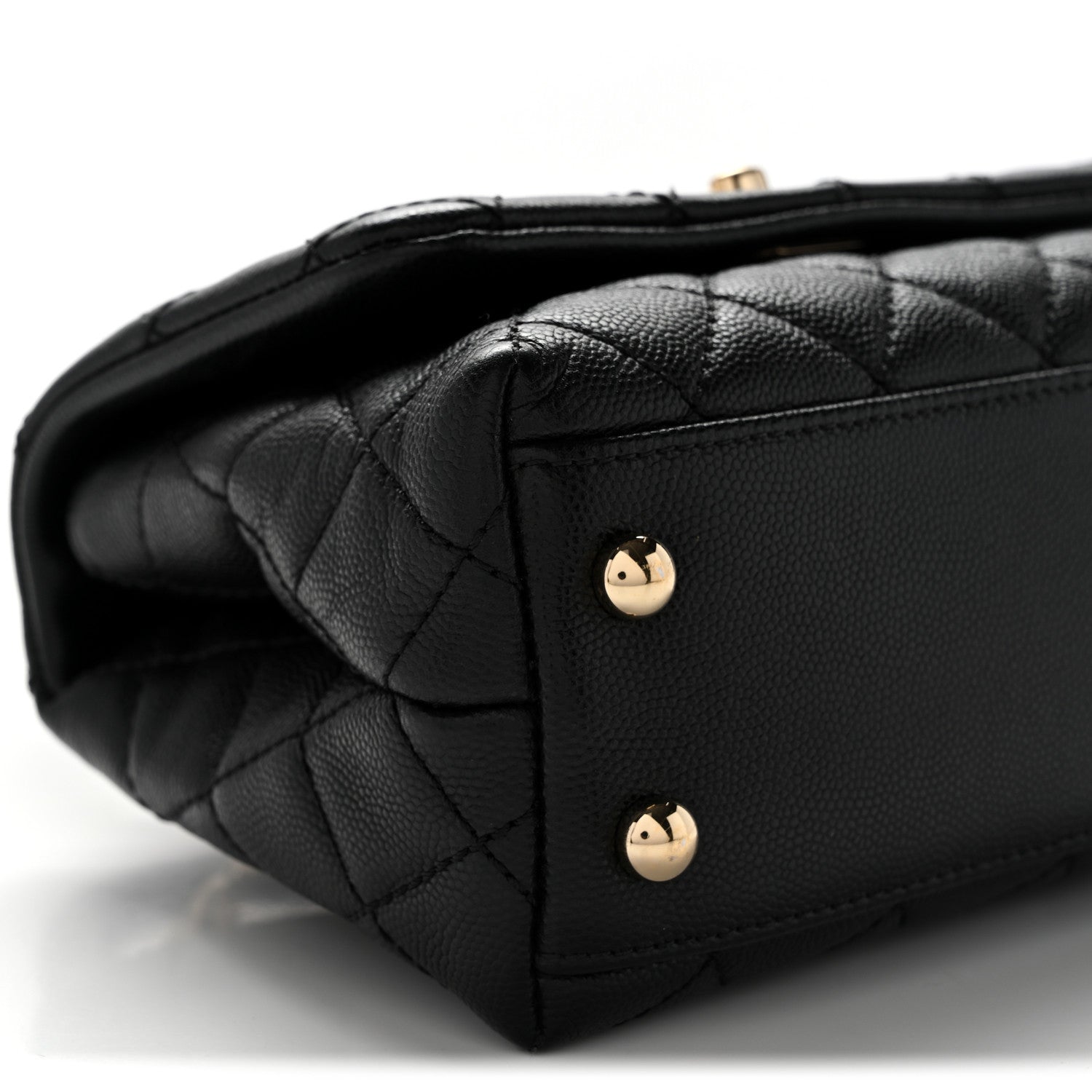 Caviar Quilted Extra Mini Coco Handle Flap Black