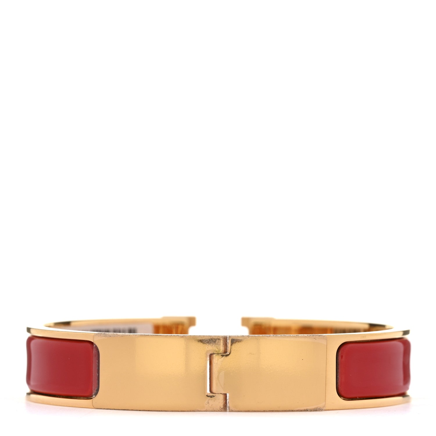 Enamel Narrow Clic Clac H Bracelet GM Rouge Amarante