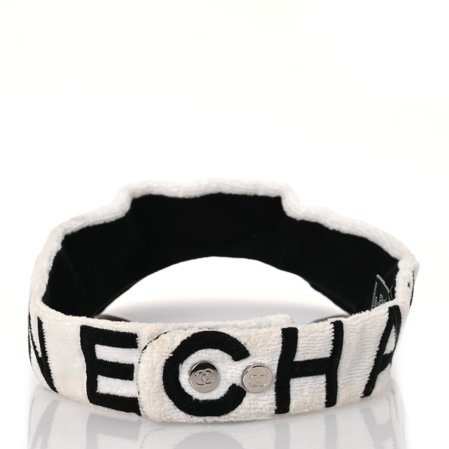 Terry Cotton Logo CC Visor Ecru White