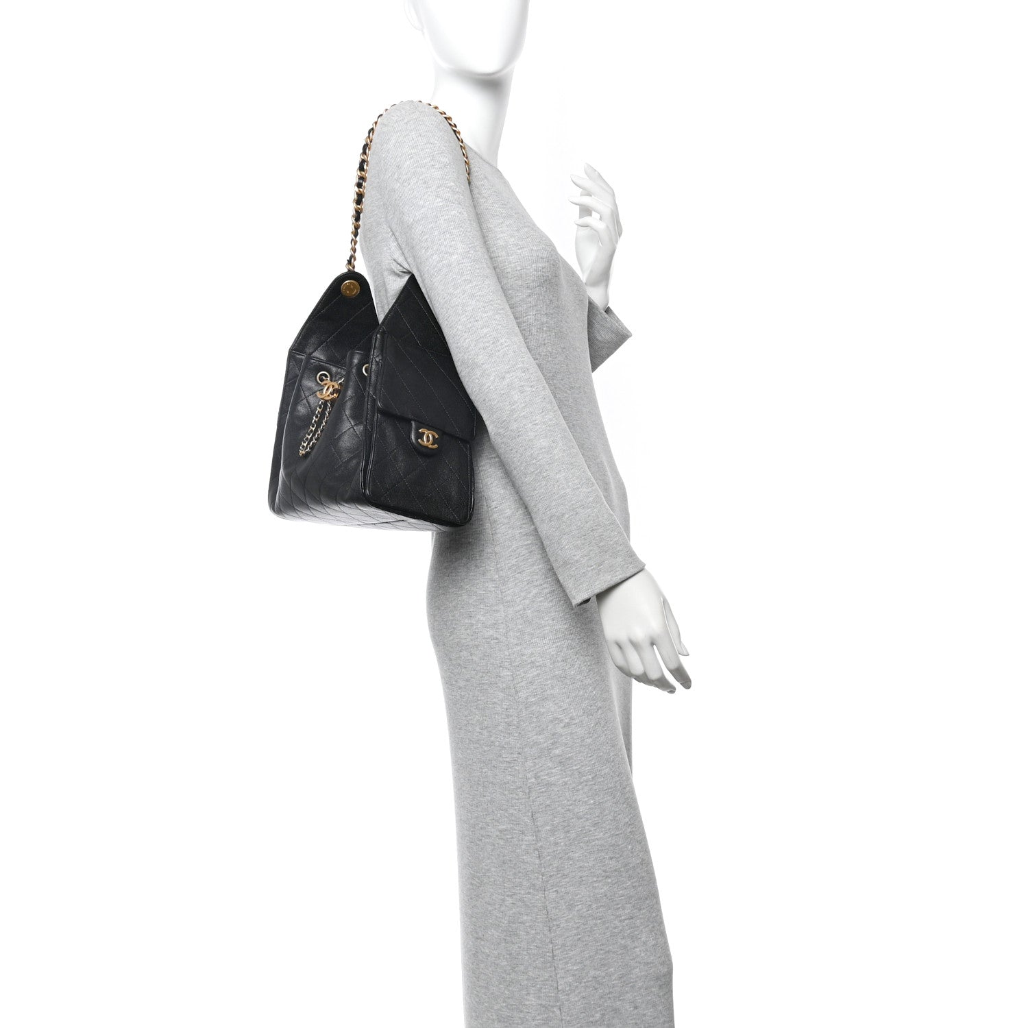 Caviar Quilted Small Chanel 25 Handbag Black