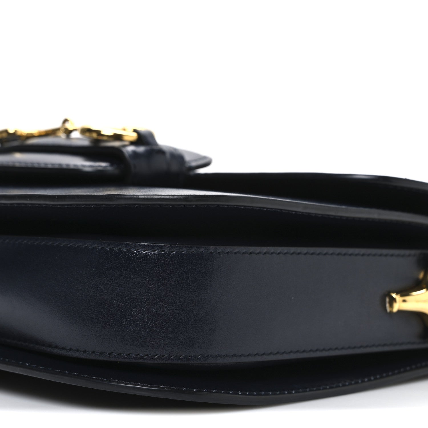 Calfskin Velvet Web Horsebit 1955 Shoulder Bag Blue