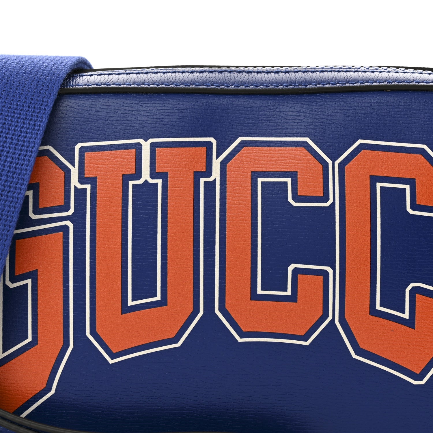 New Shanghai Calfskin Interlocking G Logo Camera Crossbody Bag Cobalt Blue Orange