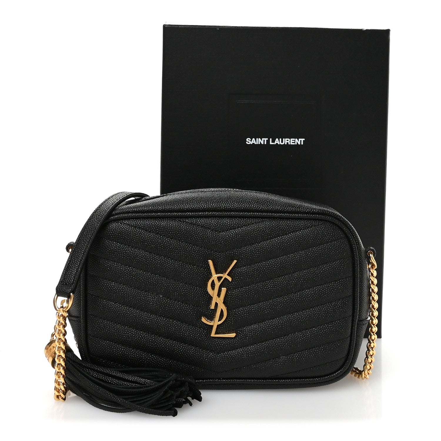 Grain De Poudre Matelasse Monogram Mini Lou Camera Bag Black