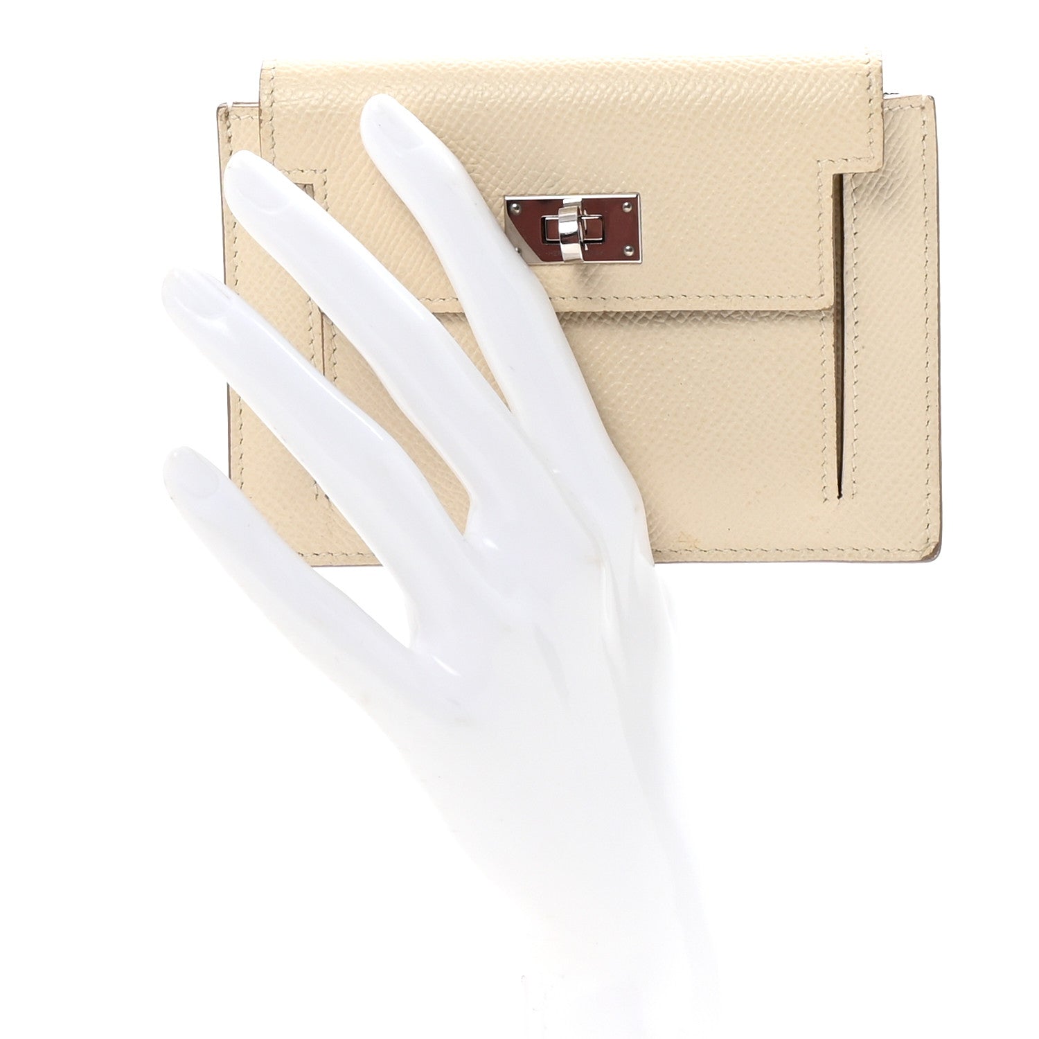 Epsom Kelly Pocket Compact Wallet Craie