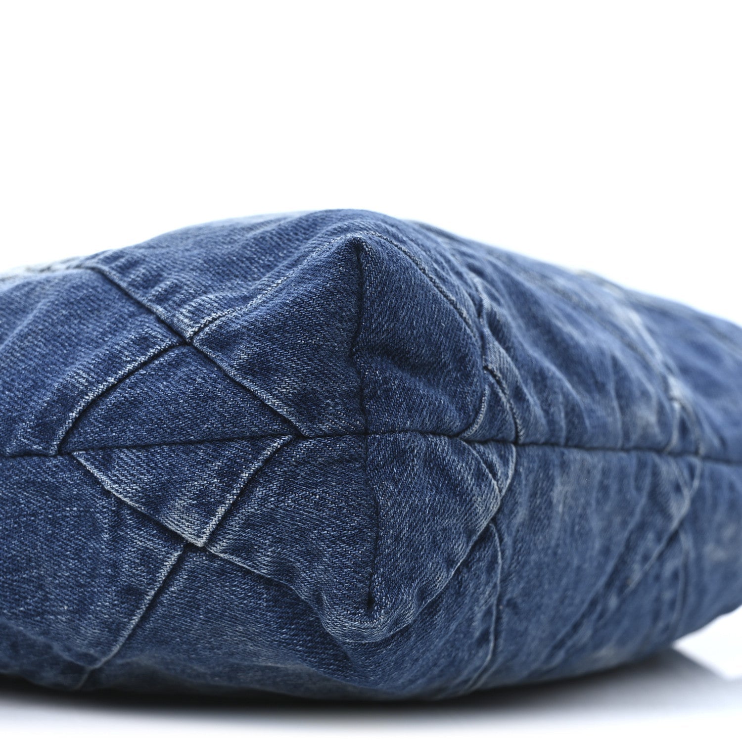 Denim Quilted Small Chanel 22 Blue