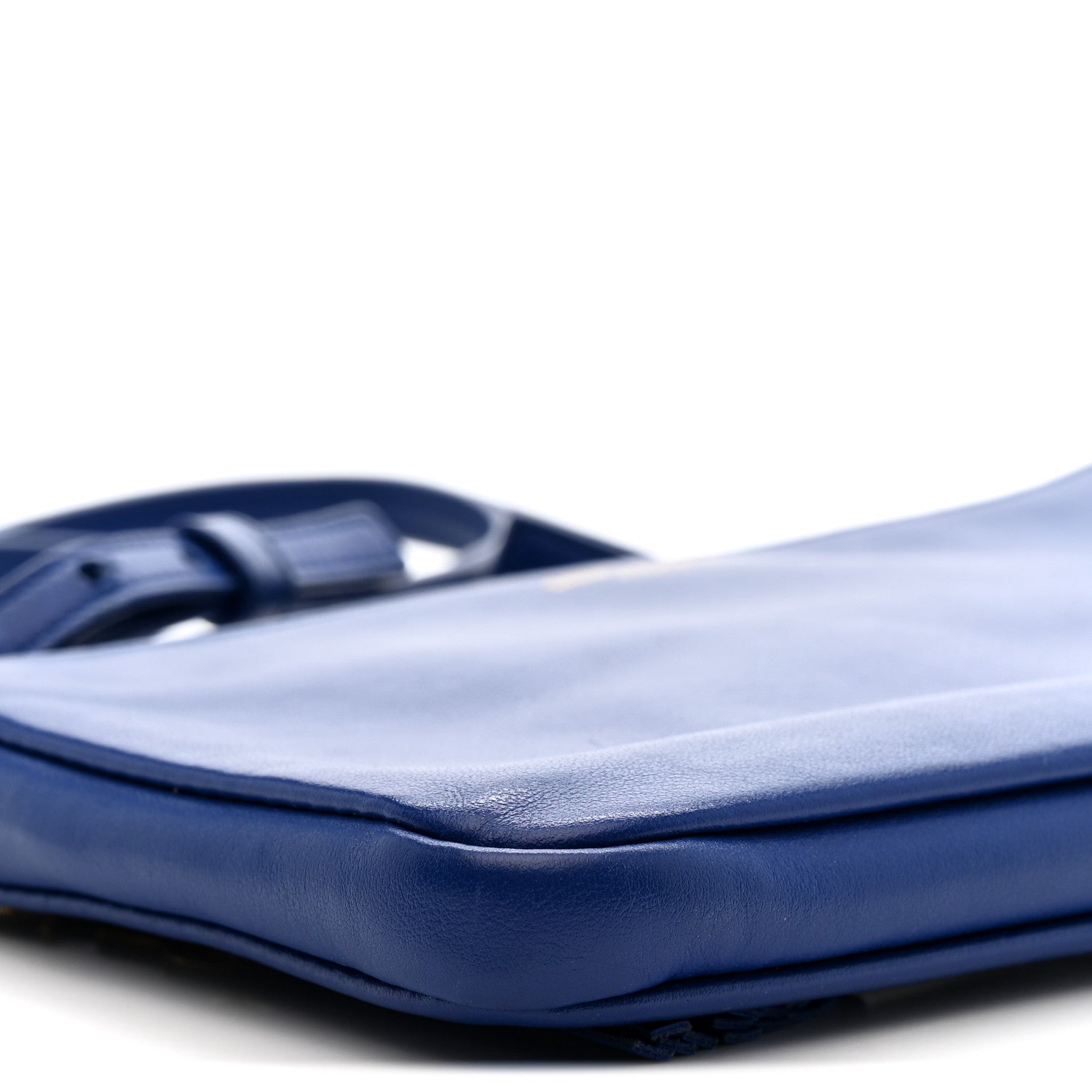 Calfskin Monogram Phone Pouch Crossbody Bag Blue Majorelle