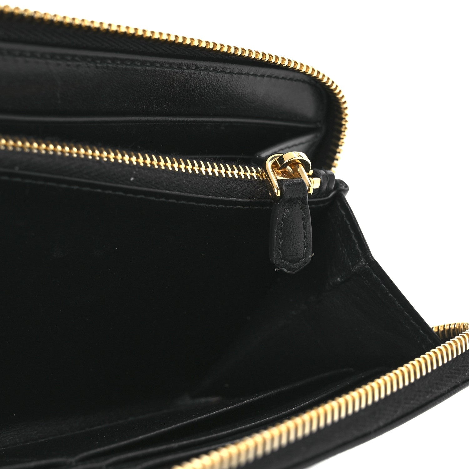Vitello Move Bi-Color Zip Around Wallet Black