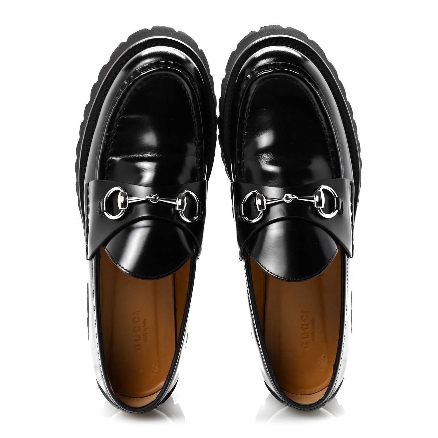 Cordovan Lux Womens Horsebit 45mm Platform Loafers 39 Black