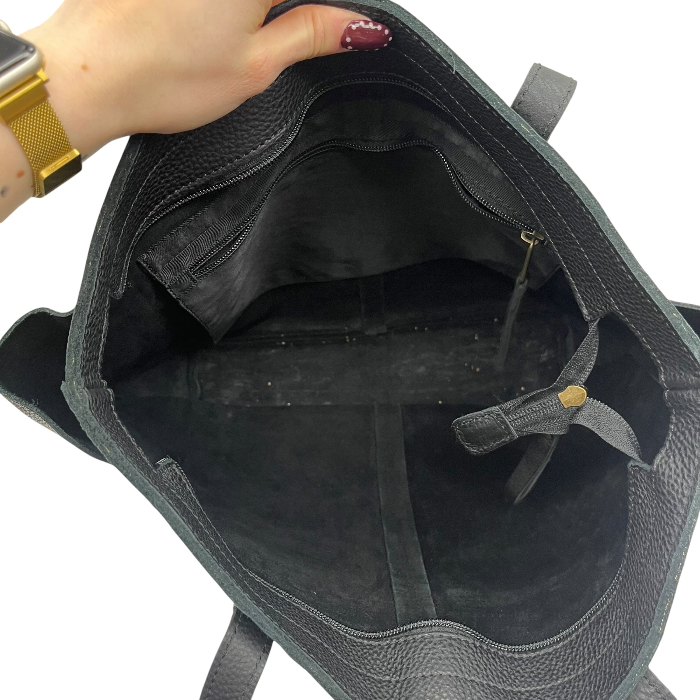 Tote Leather By Duluth Trading In Black, Size:Large