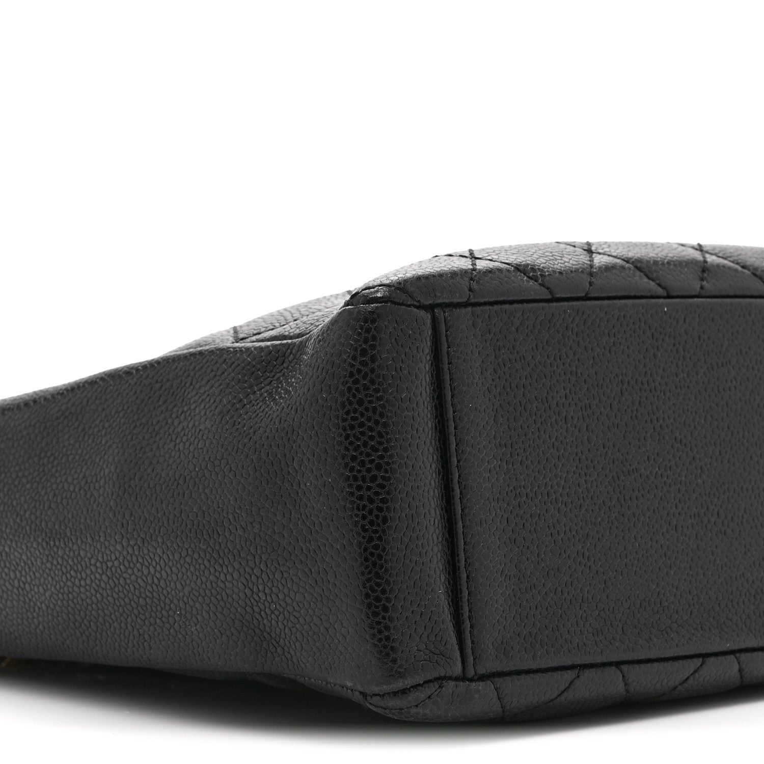 Caviar Quilted Petit Shopping Tote PST Black
