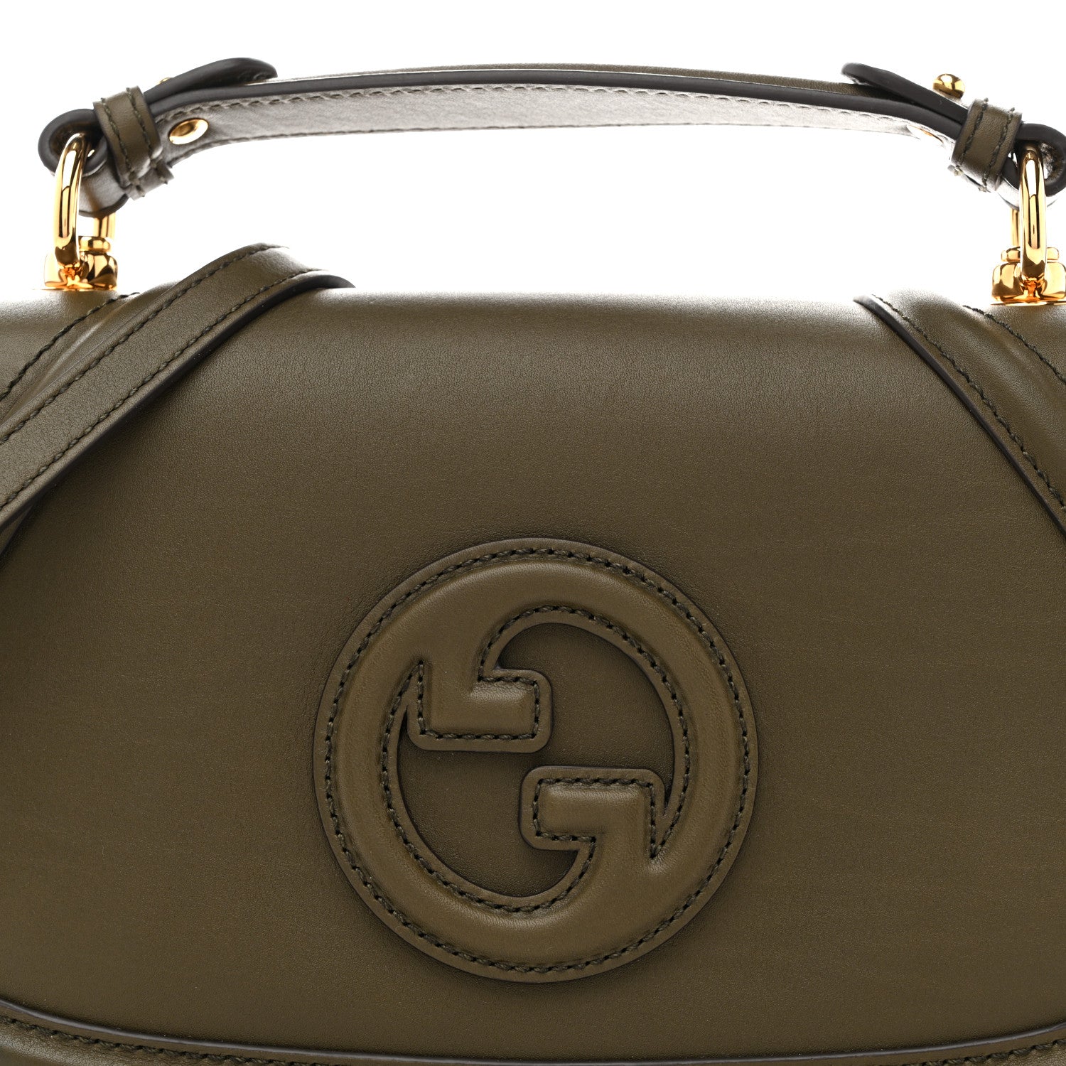Roxy Calfskin Medium Blondie Top Handle Bag Forest Green